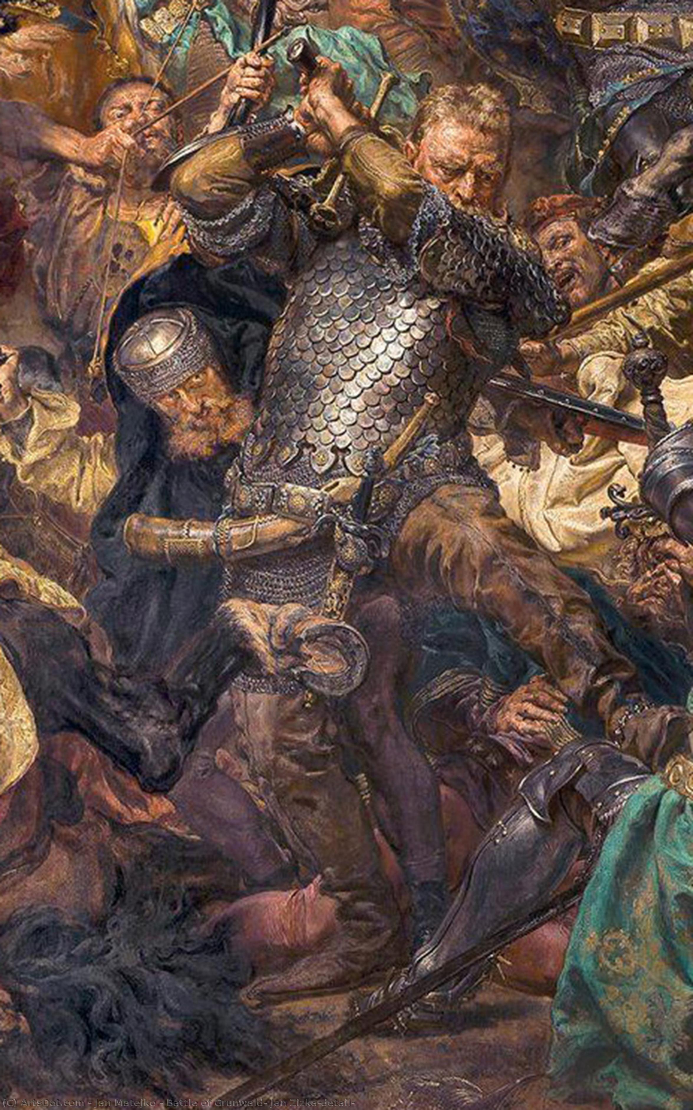 Wikioo.org - The Encyclopedia of Fine Arts - Painting, Artwork by Jan Matejko - Battle of Grunwald, Jan Zizka(detail)