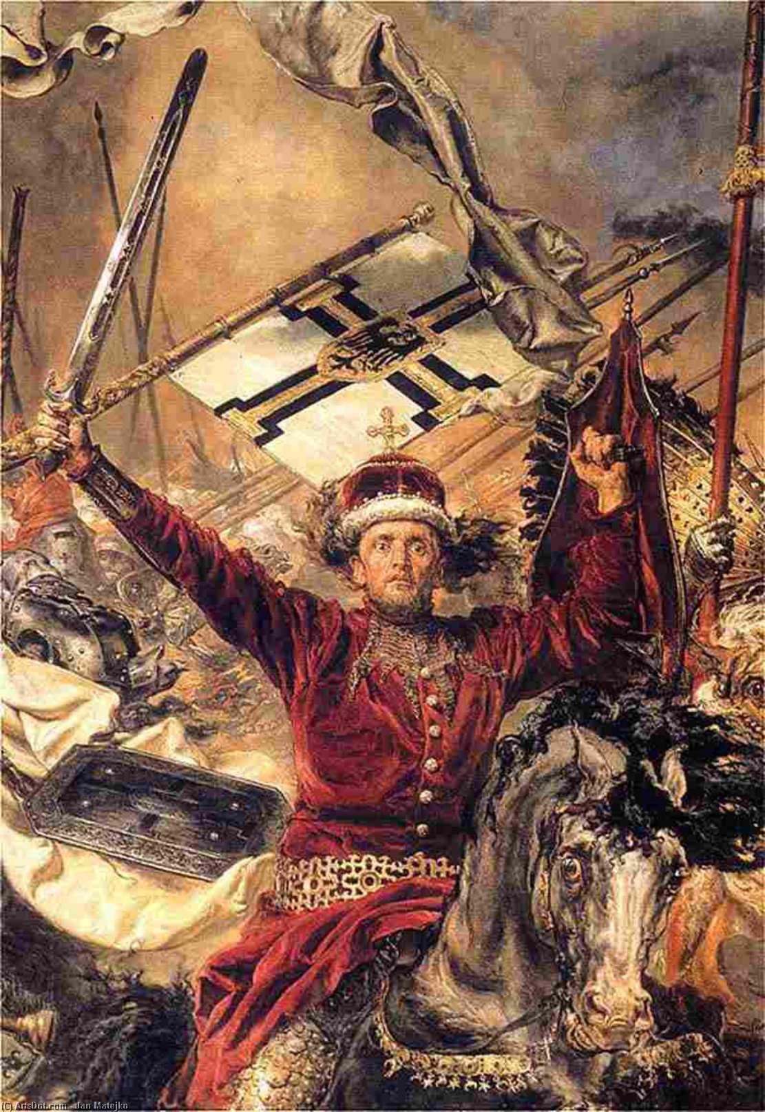 Wikioo.org - สารานุกรมวิจิตรศิลป์ - จิตรกรรม Jan Matejko - Battle of Grunwald (detail) (8)