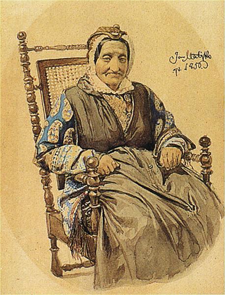 WikiOO.org – 美術百科全書 - 繪畫，作品 Jan Matejko - 犹太女人