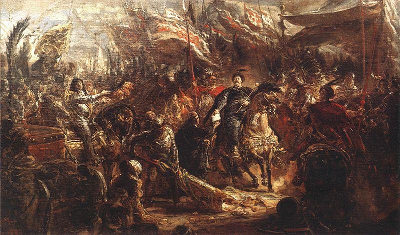 Wikioo.org - The Encyclopedia of Fine Arts - Painting, Artwork by Jan Matejko - Sobieski Sending Message of Victory to the Pope