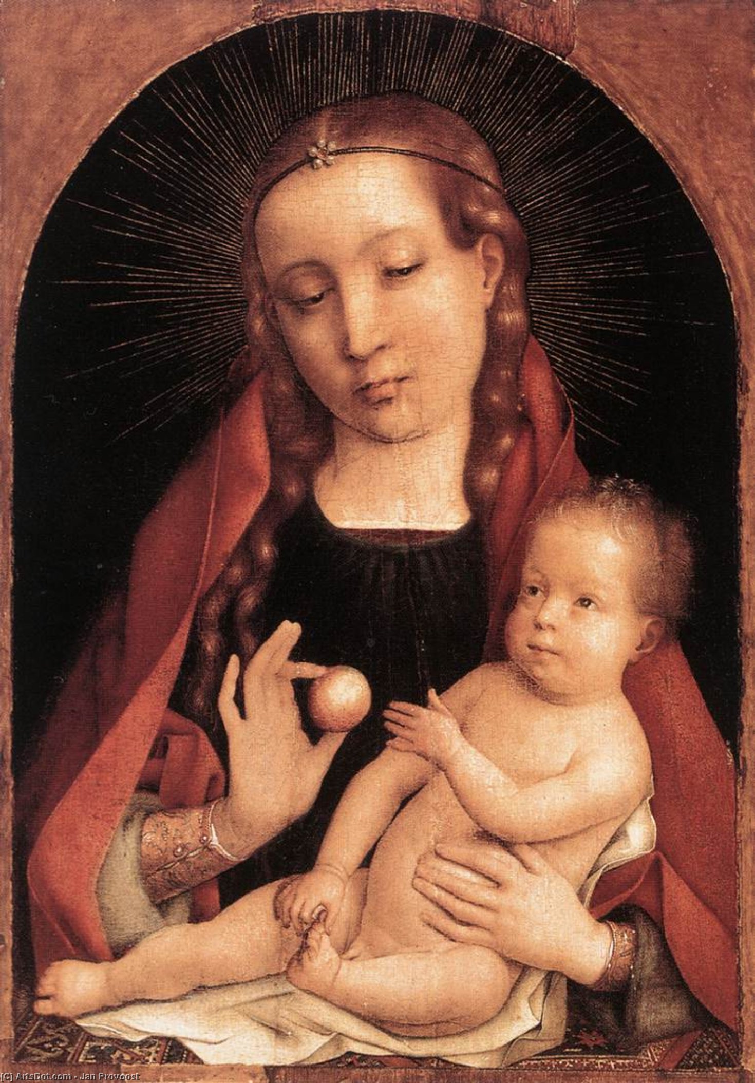 WikiOO.org - Encyclopedia of Fine Arts - Maalaus, taideteos Jan Provoost - Virgin and Child