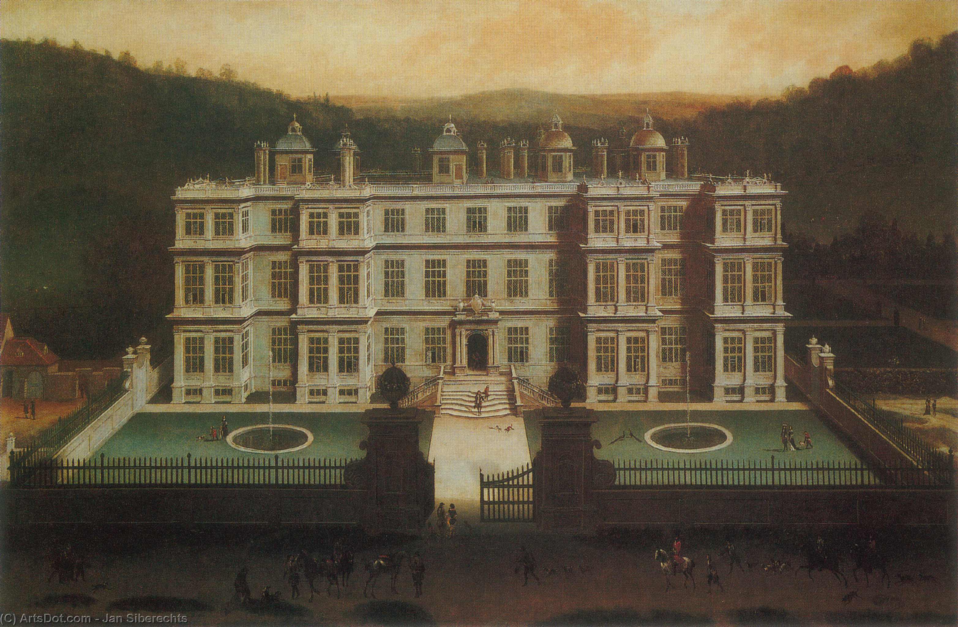 Wikioo.org - The Encyclopedia of Fine Arts - Painting, Artwork by Jan Siberechts - A View of Longleat