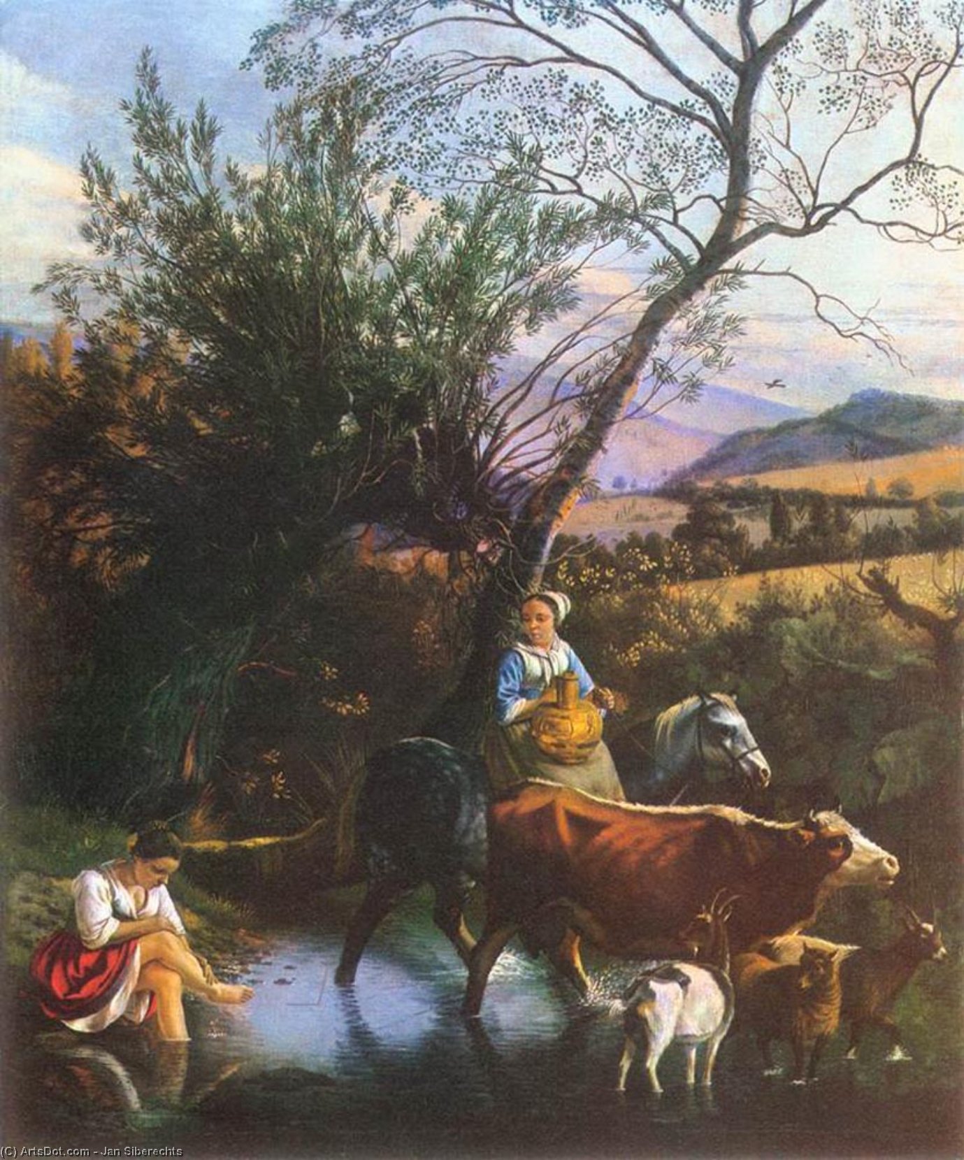 WikiOO.org - Encyclopedia of Fine Arts - Lukisan, Artwork Jan Siberechts - The Ford
