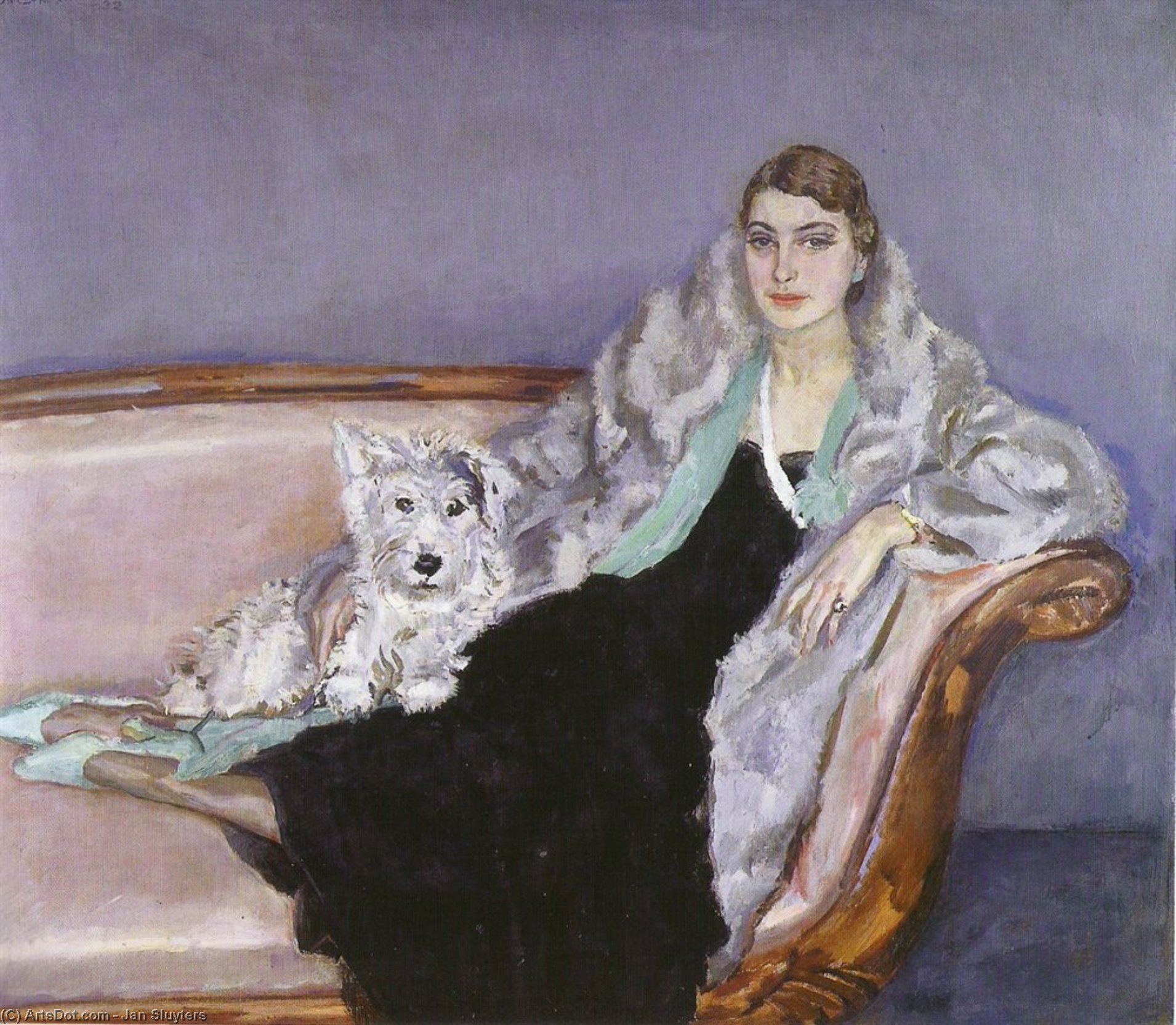 WikiOO.org - Enciclopedia of Fine Arts - Pictura, lucrări de artă Jan Sluyters - Portrait of the 20-year-old Ina Leaves