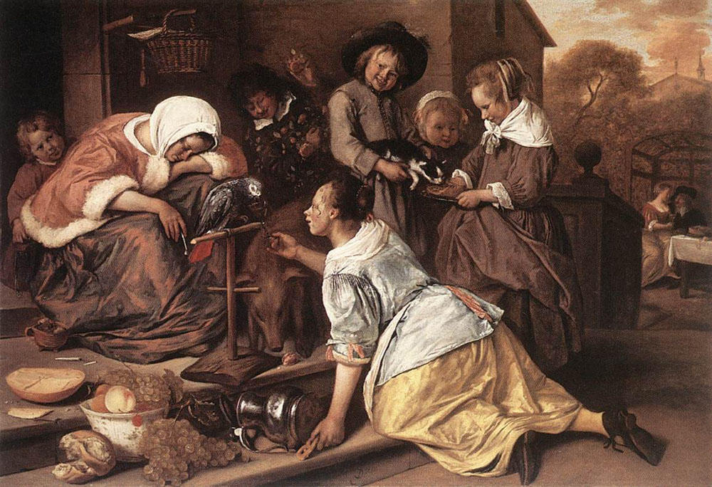 Wikioo.org - The Encyclopedia of Fine Arts - Painting, Artwork by Jan Steen - Effects of Intemperance