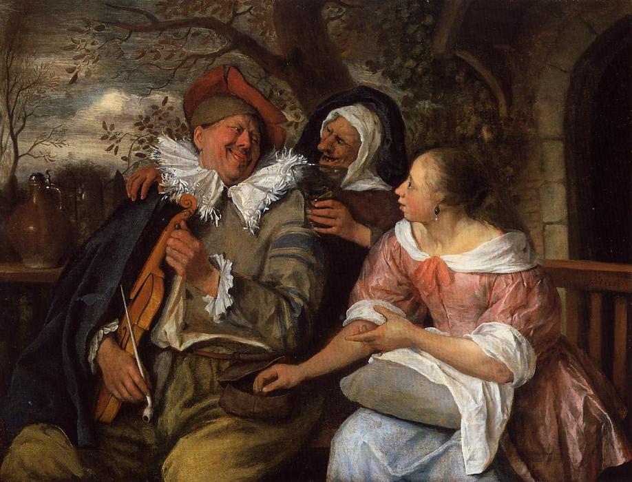 Wikioo.org - The Encyclopedia of Fine Arts - Painting, Artwork by Jan Steen - Merry Threesom