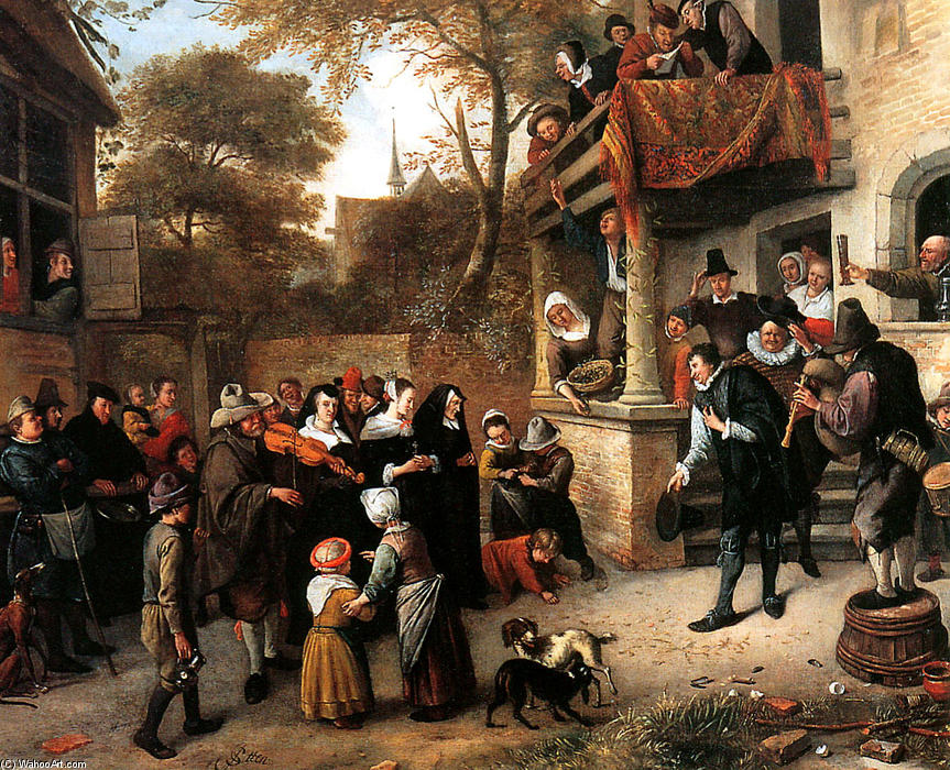 Wikioo.org – L'Encyclopédie des Beaux Arts - Peinture, Oeuvre de Jan Steen - a village mariage