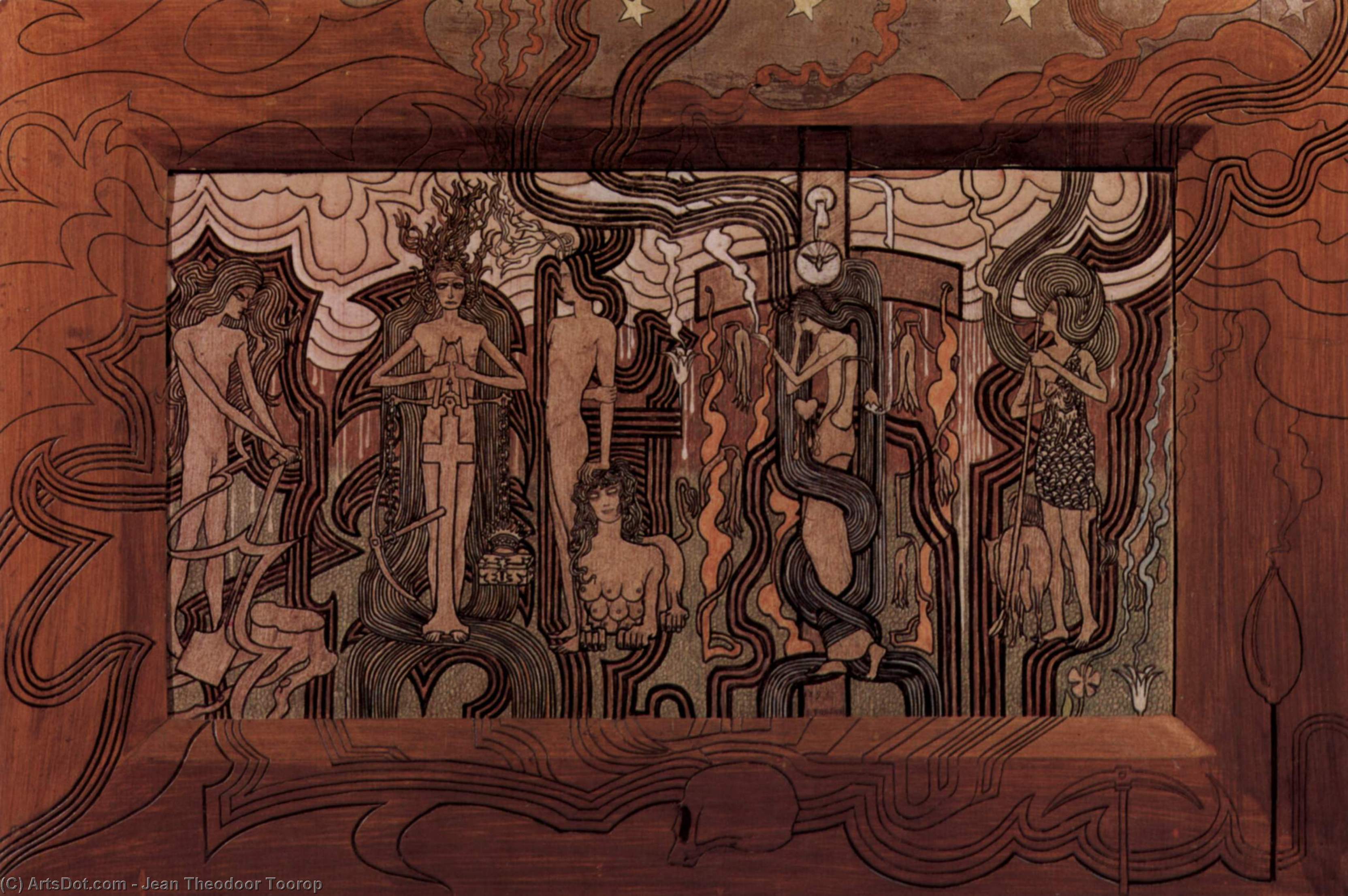 Wikioo.org - The Encyclopedia of Fine Arts - Painting, Artwork by Jean Theodoor Toorop - Song of the Times