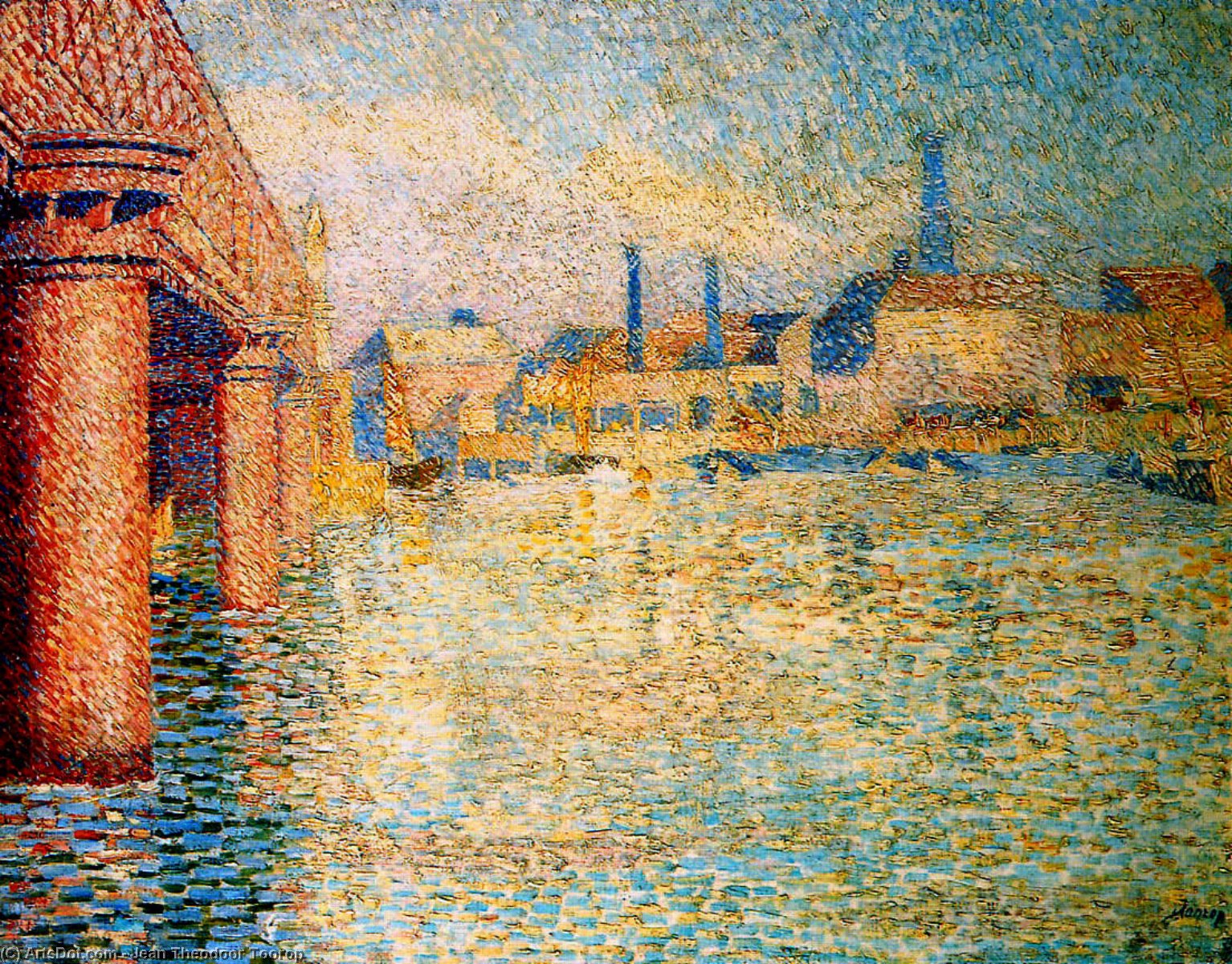 WikiOO.org - Encyclopedia of Fine Arts - Lukisan, Artwork Jean Theodoor Toorop - Bridge in London