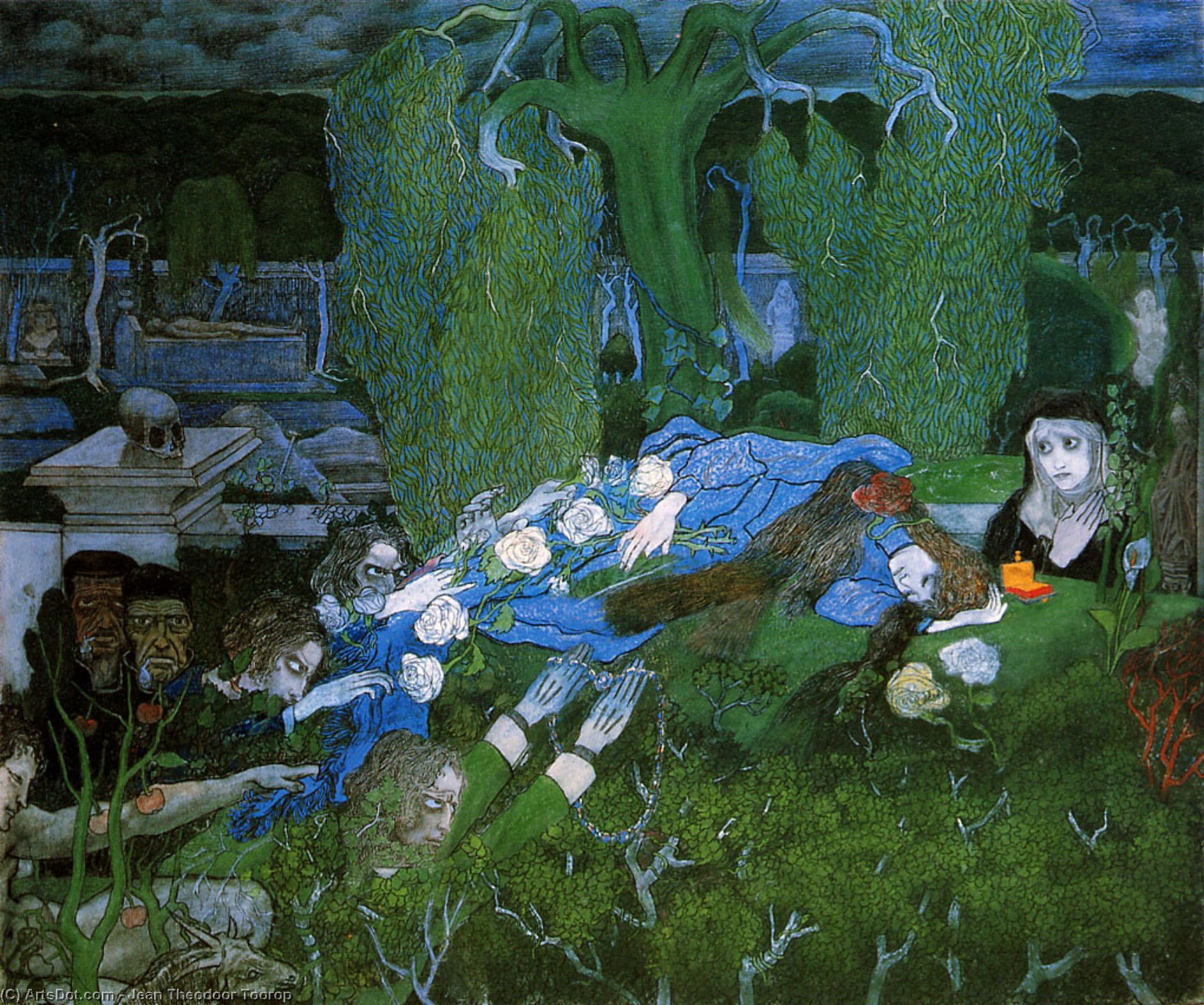 Wikioo.org - The Encyclopedia of Fine Arts - Painting, Artwork by Jean Theodoor Toorop - The vagabonds