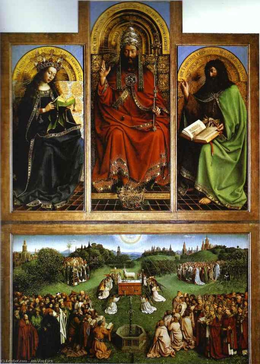 Wikioo.org – L'Encyclopédie des Beaux Arts - Peinture, Oeuvre de Jan Van Eyck - dieu le père