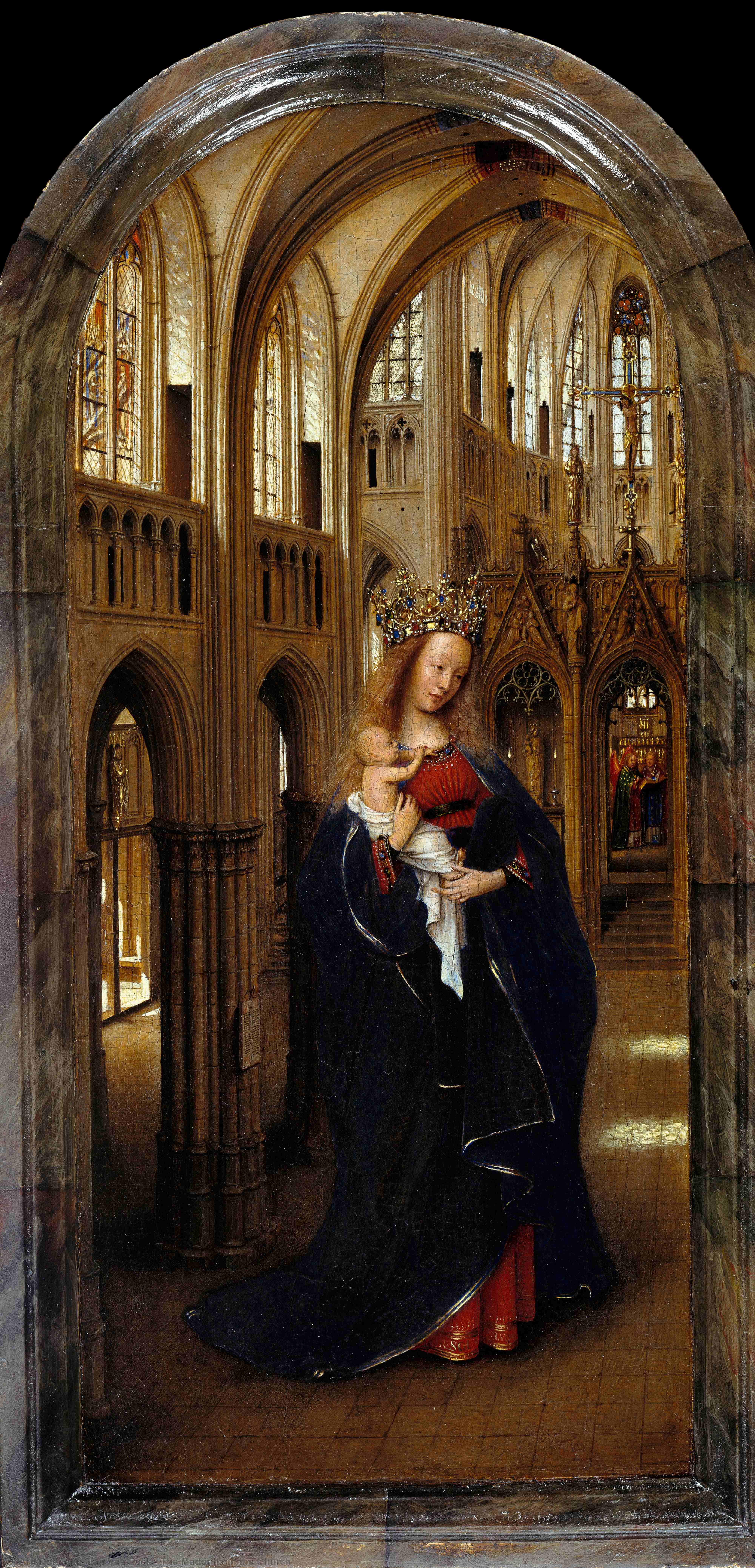 WikiOO.org - Enciclopédia das Belas Artes - Pintura, Arte por Jan Van Eyck - The Madonna in the Church