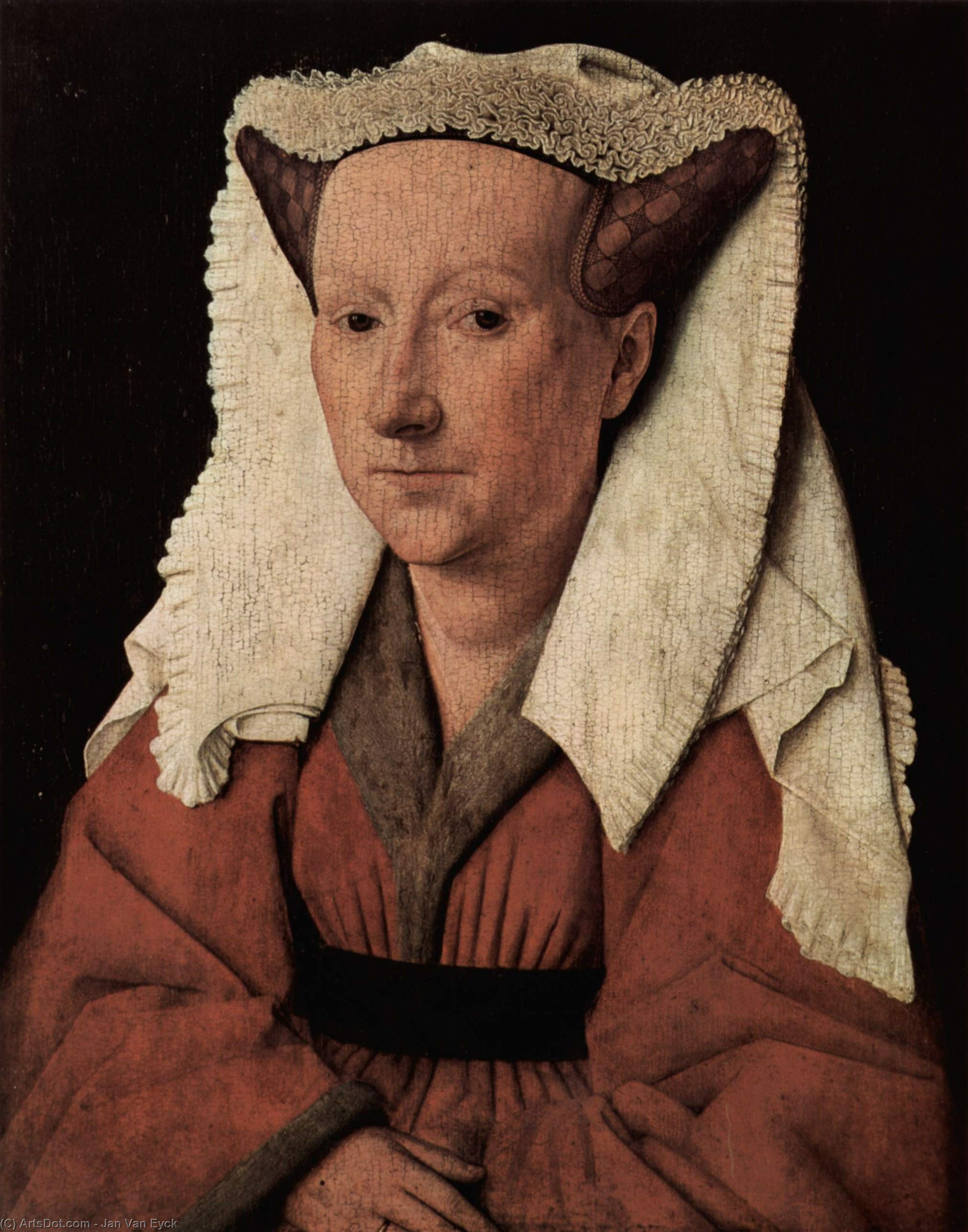 Wikioo.org – La Enciclopedia de las Bellas Artes - Pintura, Obras de arte de Jan Van Eyck - Retrato de Margaret Van Eyck