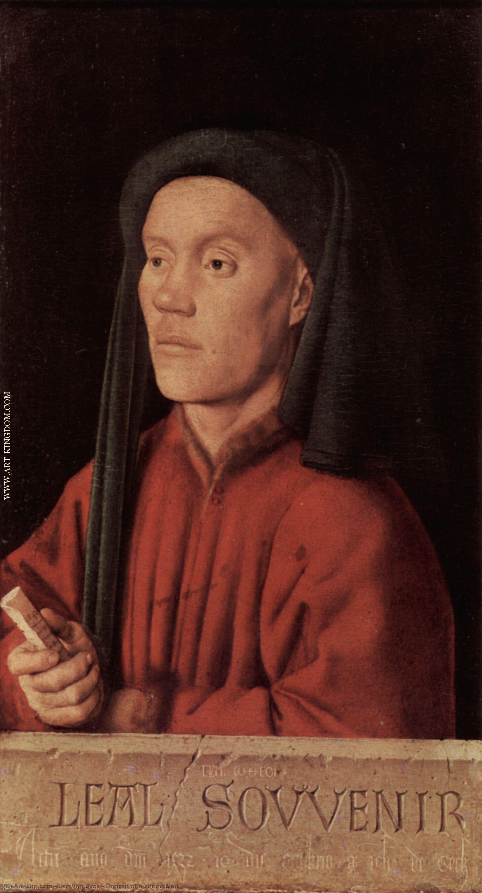 WikiOO.org - 百科事典 - 絵画、アートワーク Jan Van Eyck - の肖像画 若い 男