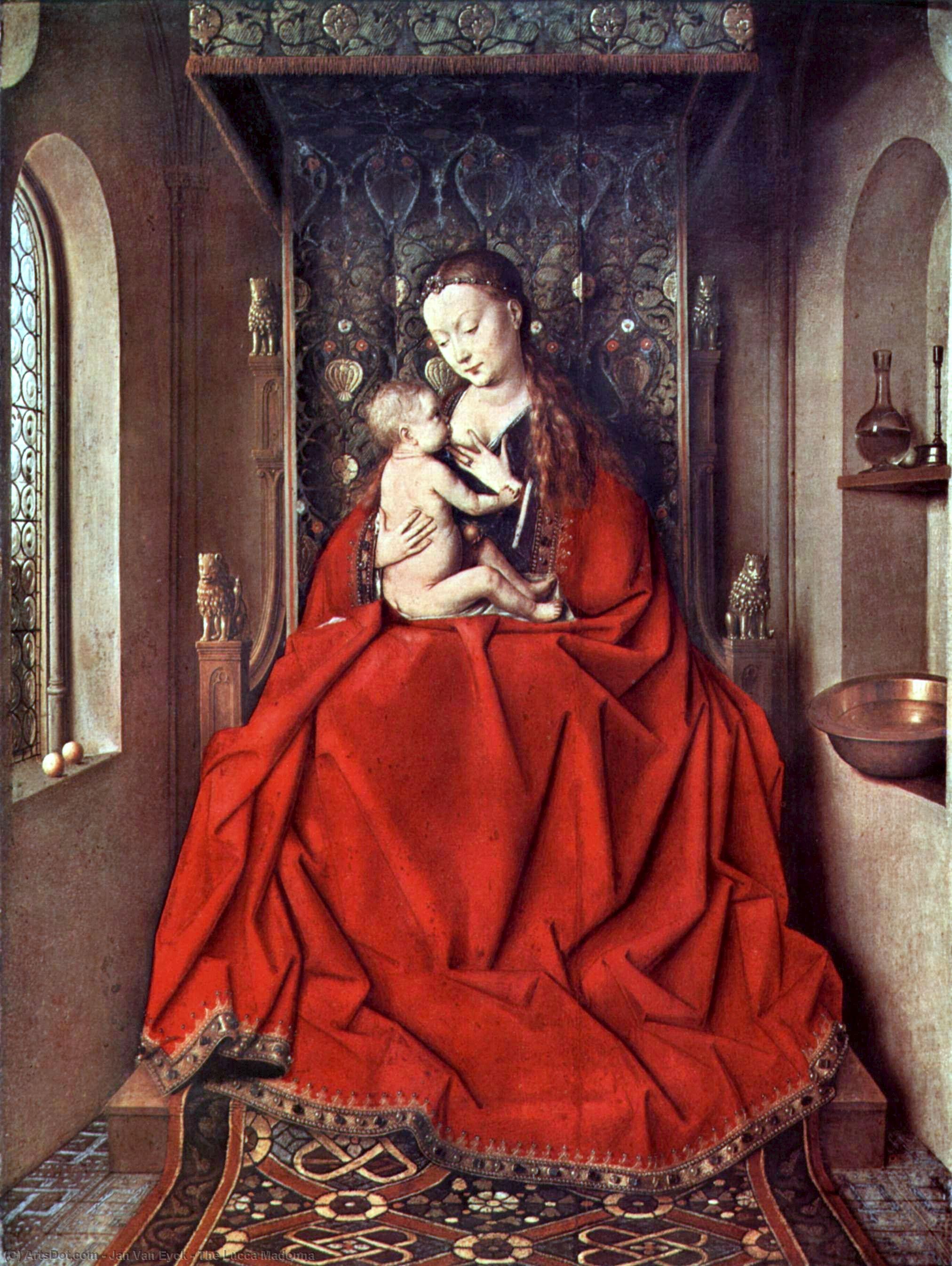 WikiOO.org - Encyclopedia of Fine Arts - Maleri, Artwork Jan Van Eyck - The Lucca Madonna