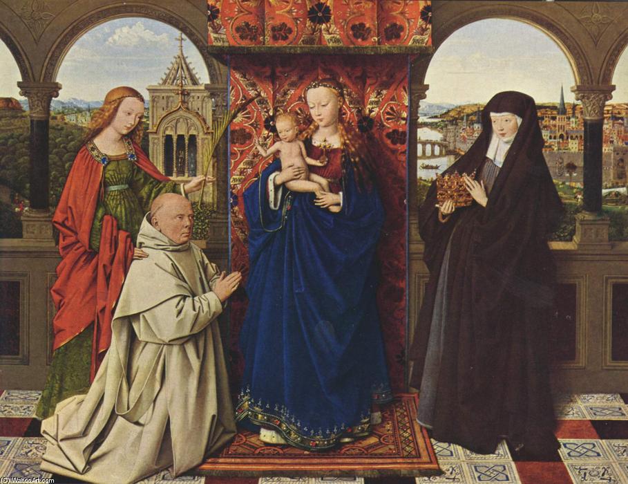 Wikioo.org - The Encyclopedia of Fine Arts - Painting, Artwork by Jan Van Eyck - Virgin and Child with Saints and Donor