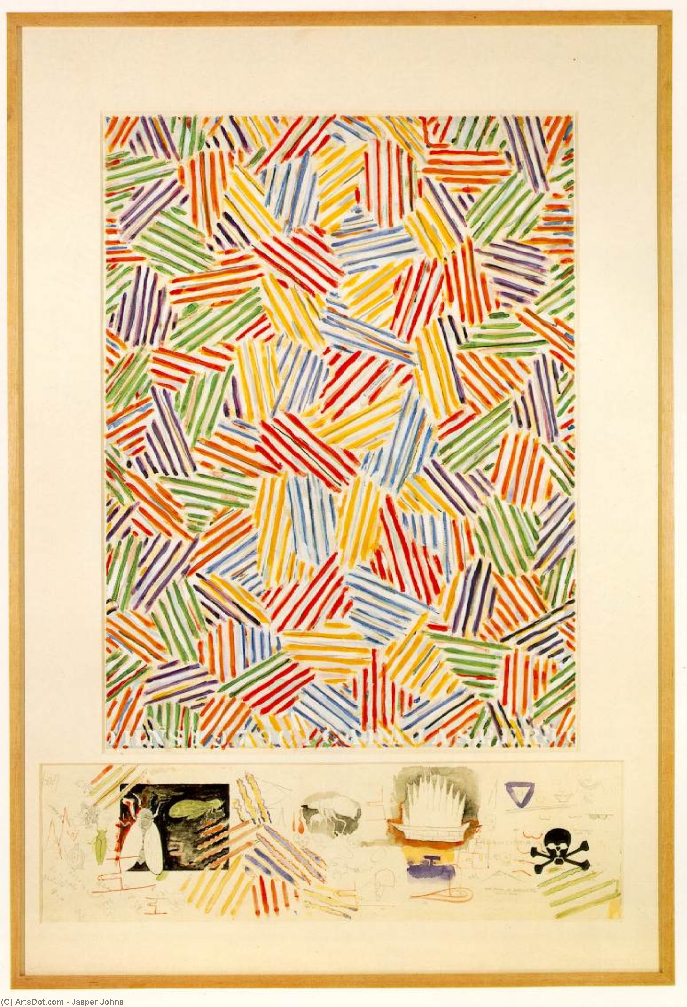 Wikoo.org - موسوعة الفنون الجميلة - اللوحة، العمل الفني Jasper Johns - Cicada