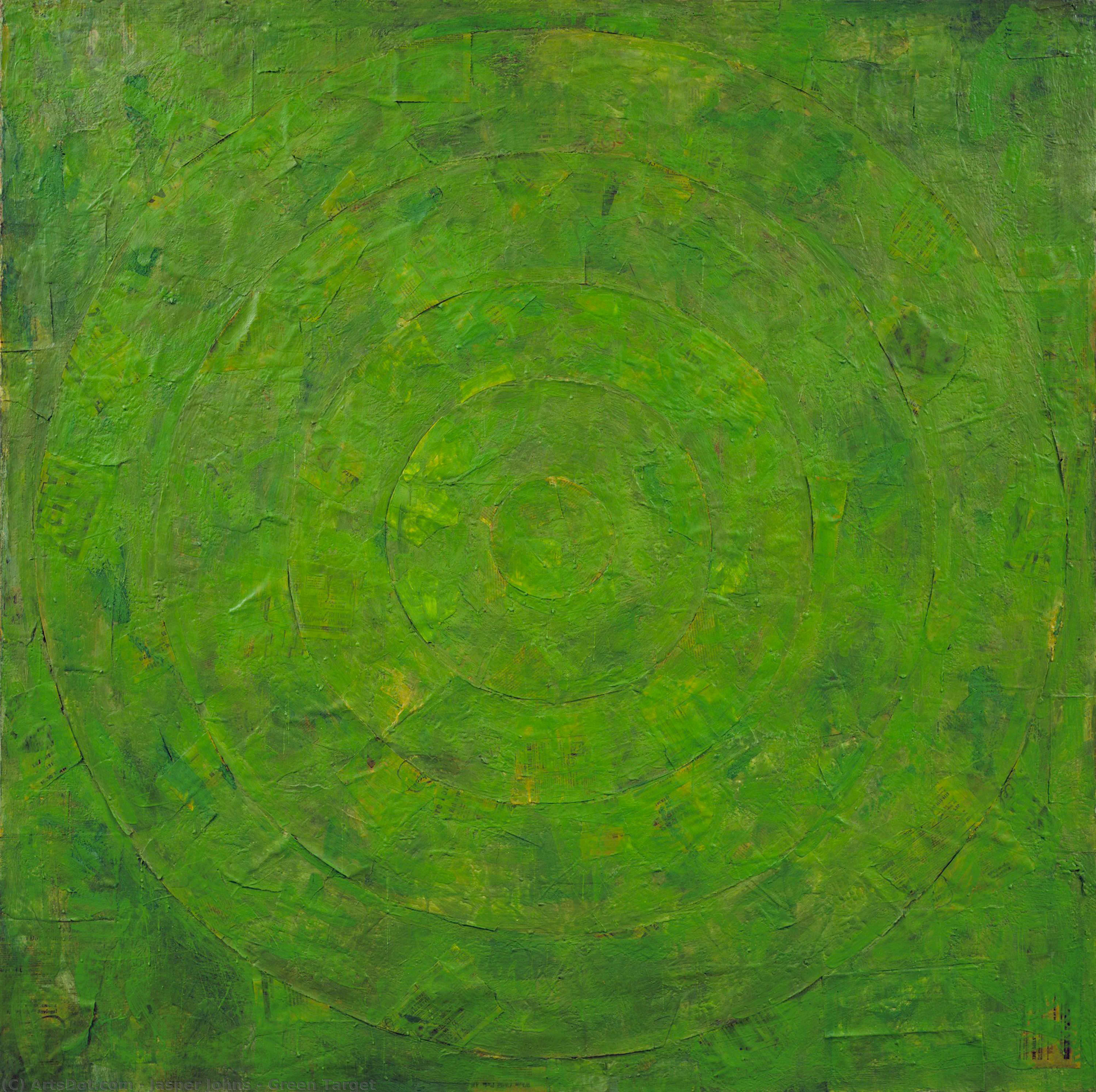 Wikioo.org – La Enciclopedia de las Bellas Artes - Pintura, Obras de arte de Jasper Johns - Verde Target