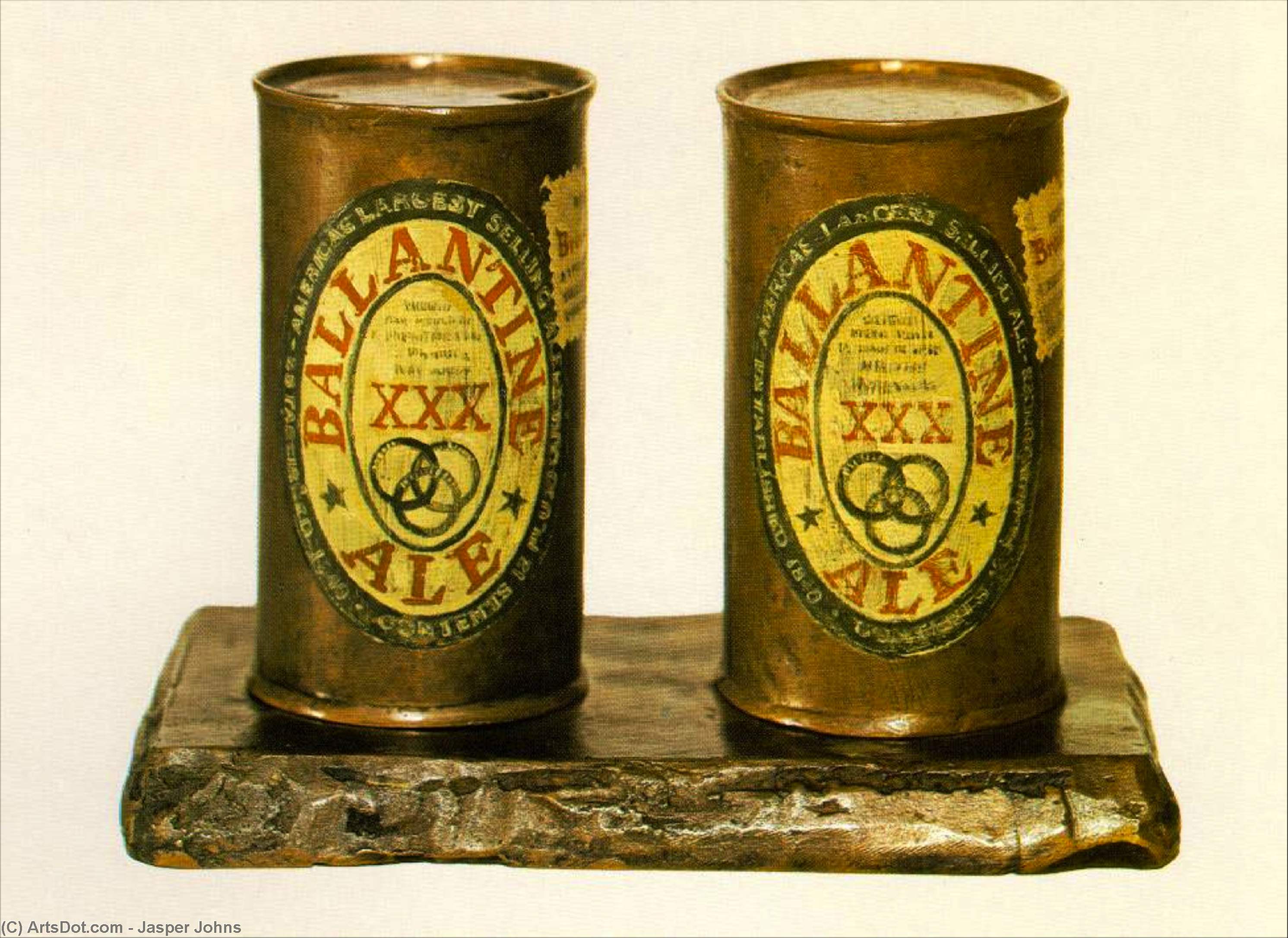 WikiOO.org - Encyclopedia of Fine Arts - Lukisan, Artwork Jasper Johns - Ale Cans