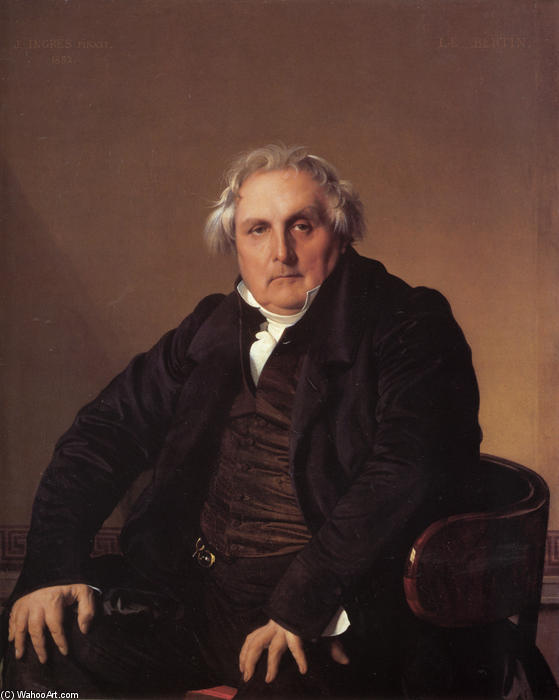 WikiOO.org - 백과 사전 - 회화, 삽화 Jean Auguste Dominique Ingres - Portrait of Louis-Francois Bertin