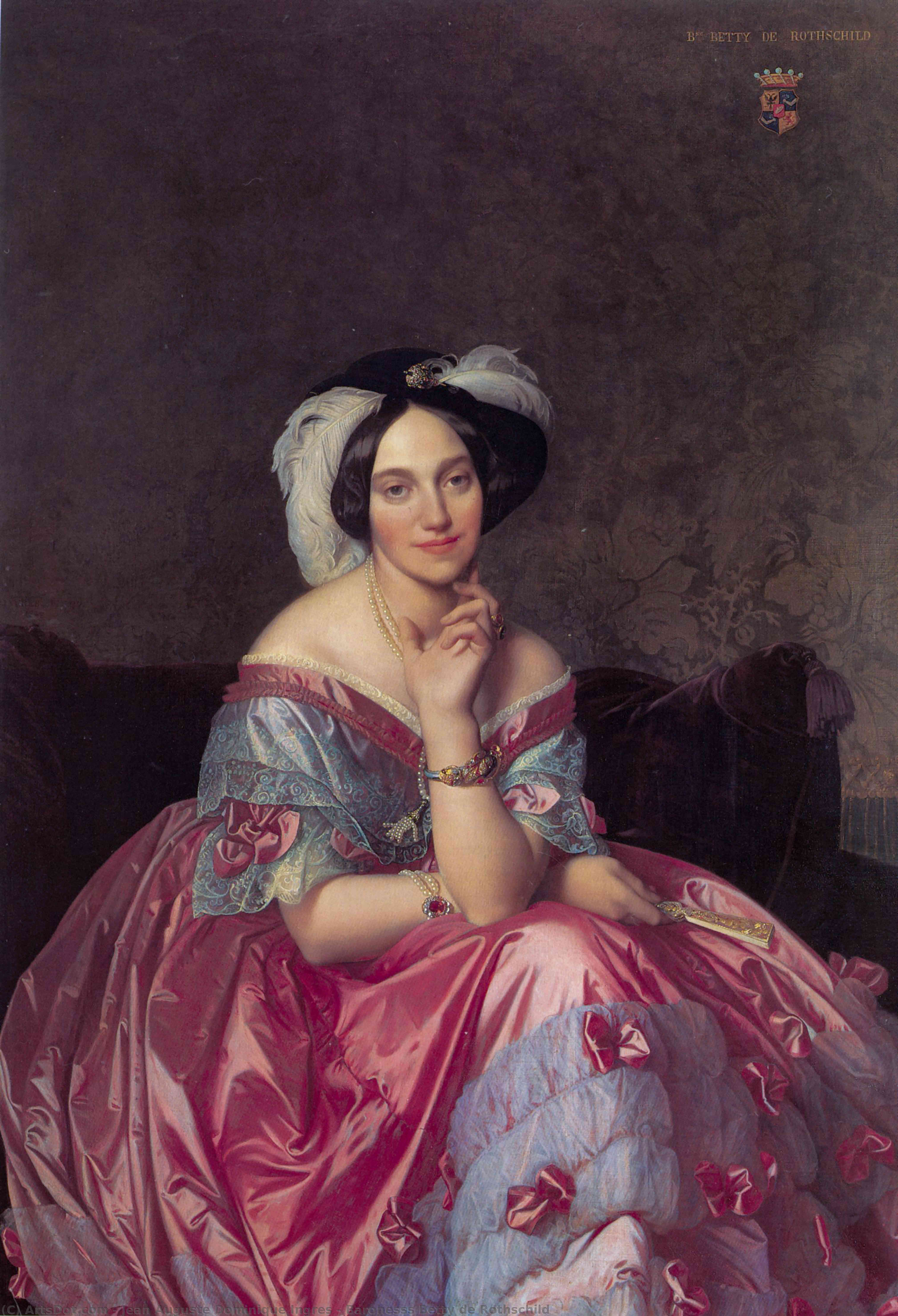 Wikioo.org - สารานุกรมวิจิตรศิลป์ - จิตรกรรม Jean Auguste Dominique Ingres - Baronesss Betty de Rothschild