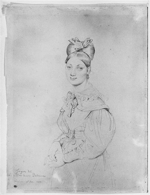 WikiOO.org - Енциклопедия за изящни изкуства - Живопис, Произведения на изкуството Jean Auguste Dominique Ingres - Portrait of miss Bonnard