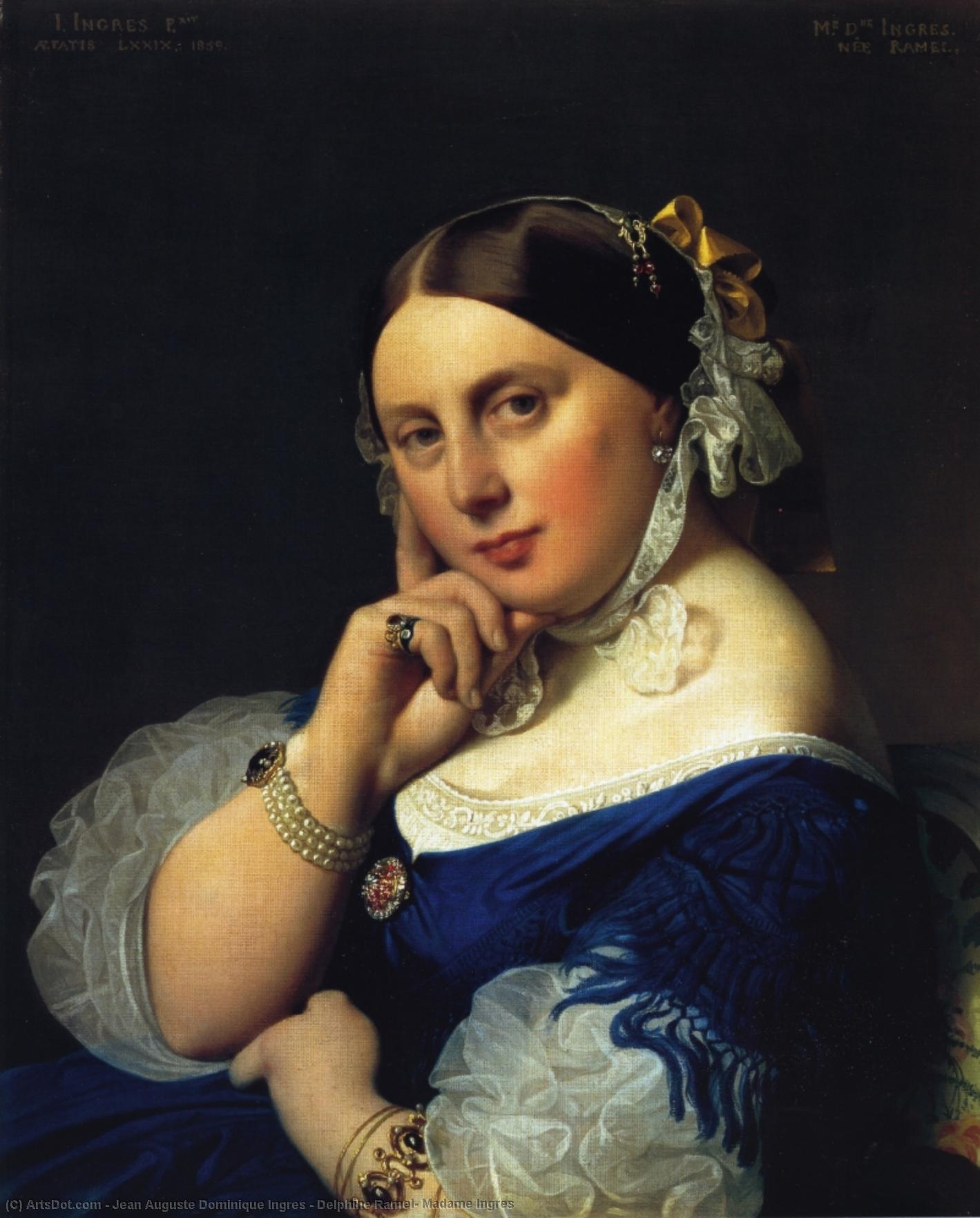 Wikoo.org - موسوعة الفنون الجميلة - اللوحة، العمل الفني Jean Auguste Dominique Ingres - Delphine Ramel, Madame Ingres