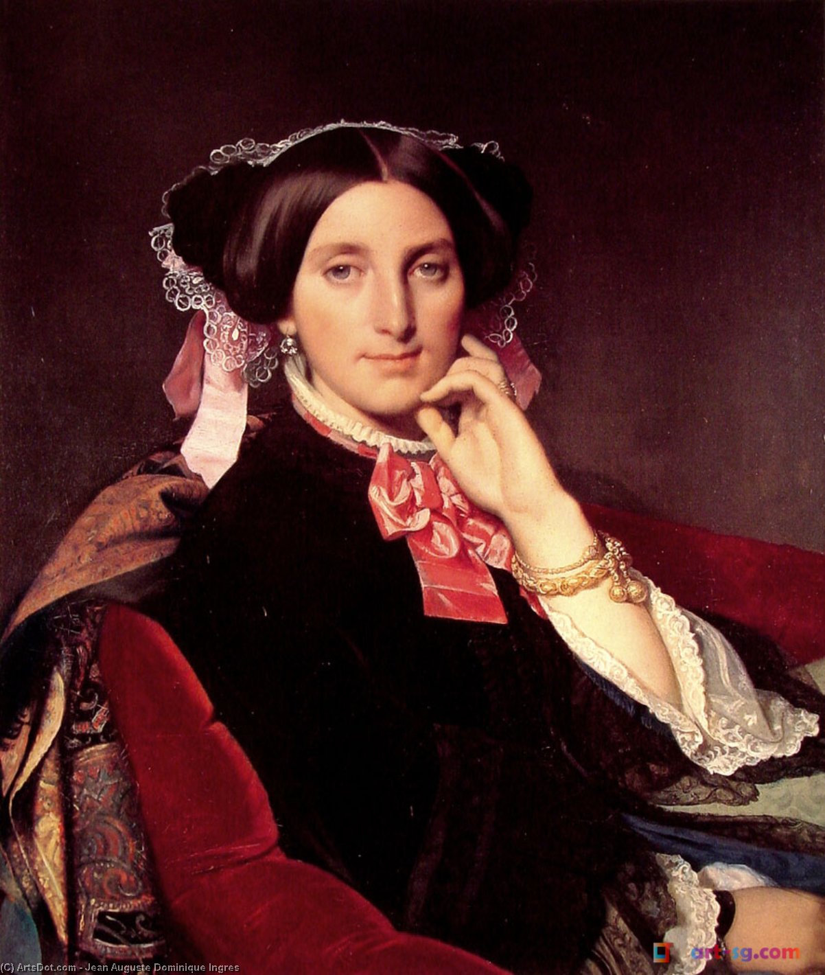 Wikioo.org - The Encyclopedia of Fine Arts - Painting, Artwork by Jean Auguste Dominique Ingres - Madame Gonse