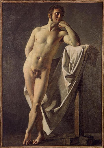 WikiOO.org - אנציקלופדיה לאמנויות יפות - ציור, יצירות אמנות Jean Auguste Dominique Ingres - Male nude