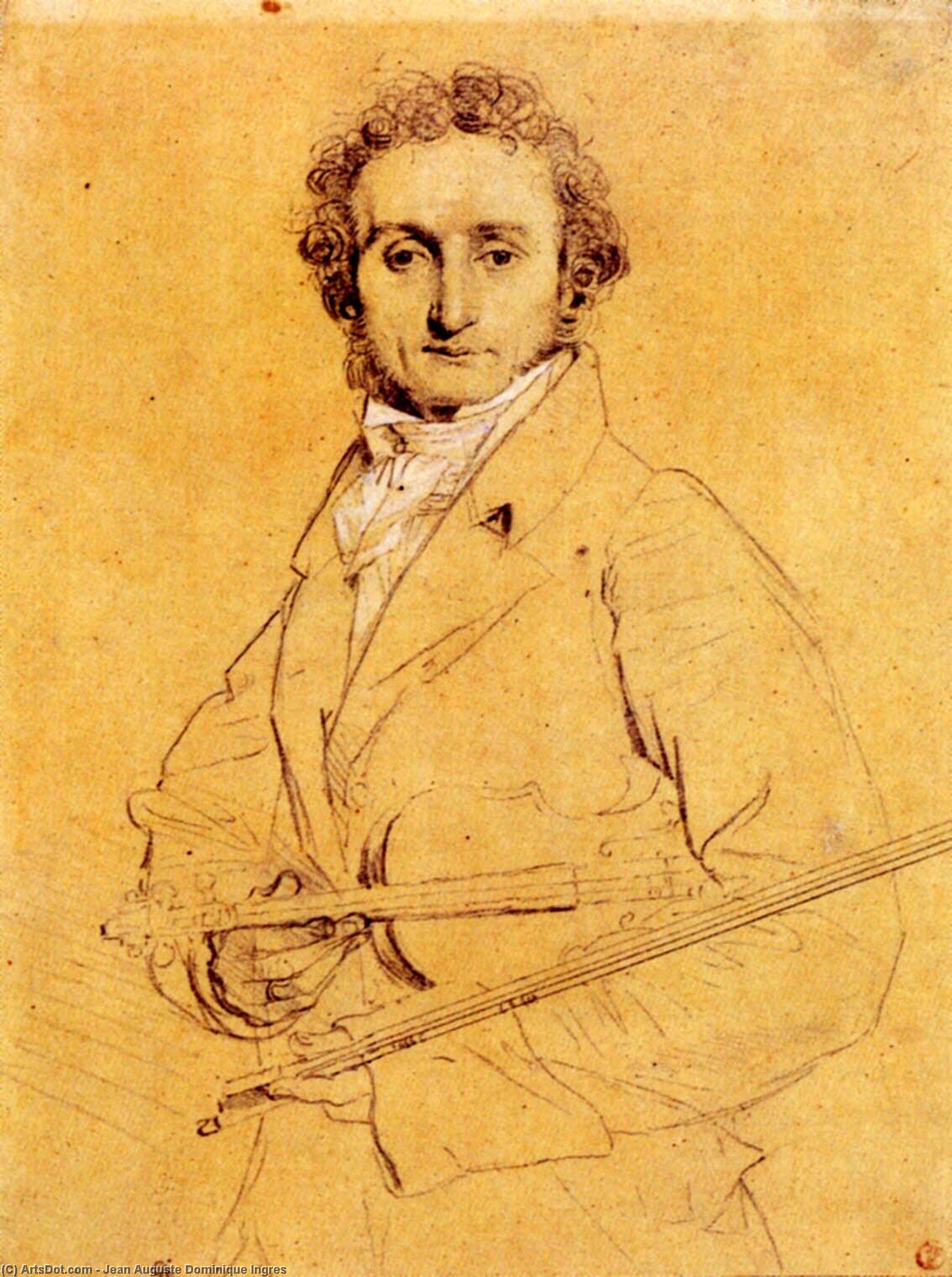 Wikioo.org - The Encyclopedia of Fine Arts - Painting, Artwork by Jean Auguste Dominique Ingres - Niccolo Paganini