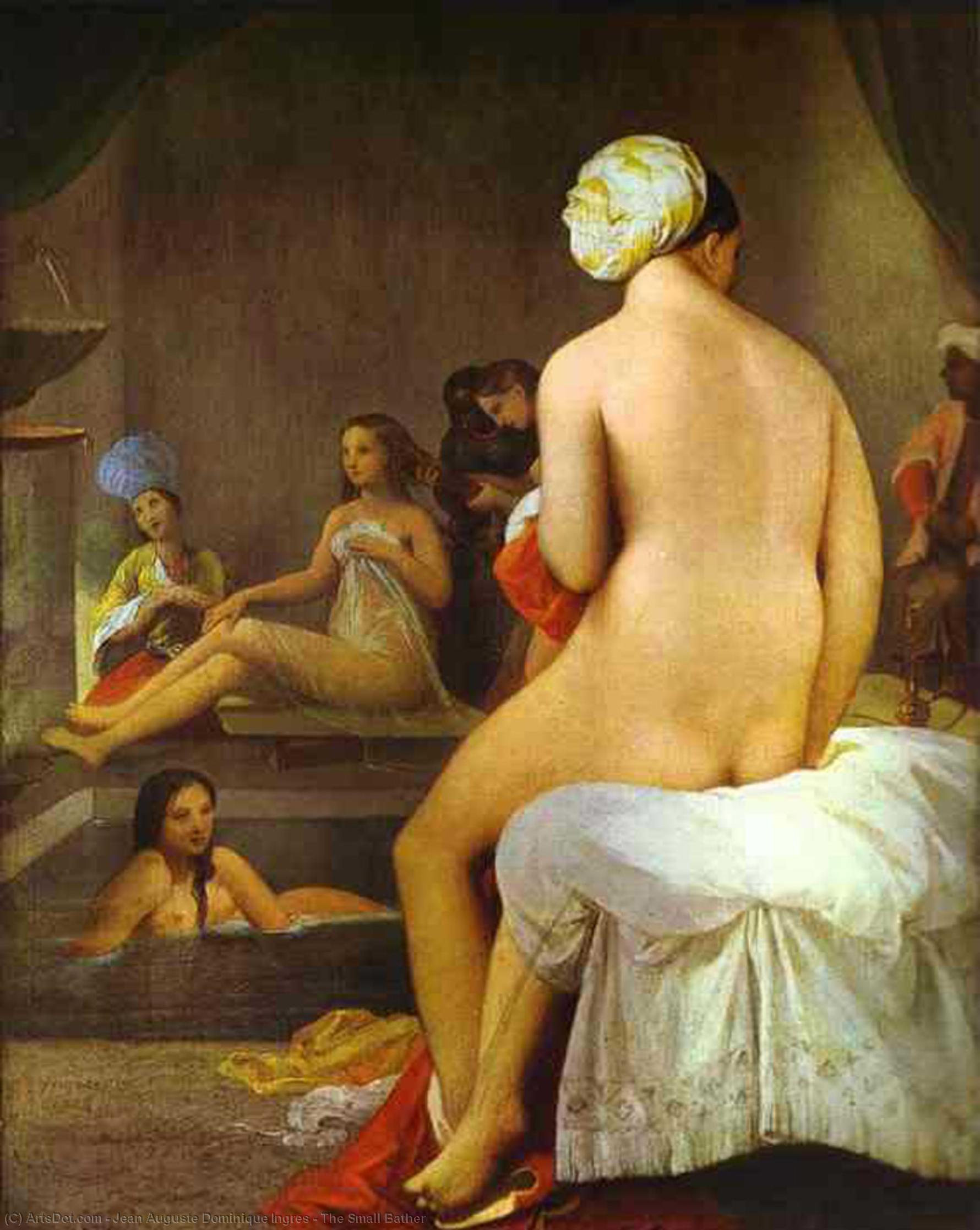 Wikioo.org – La Enciclopedia de las Bellas Artes - Pintura, Obras de arte de Jean Auguste Dominique Ingres - el pequeño bañista
