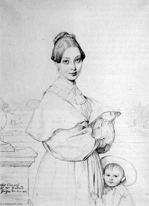 Wikioo.org - The Encyclopedia of Fine Arts - Painting, Artwork by Jean Auguste Dominique Ingres - Madame Baltard and her daughter, Paule