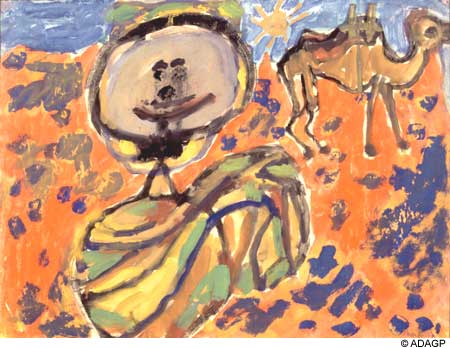 Wikioo.org - Encyklopedia Sztuk Pięknych - Malarstwo, Grafika Jean Philippe Arthur Dubuffet - Arab camel saddled