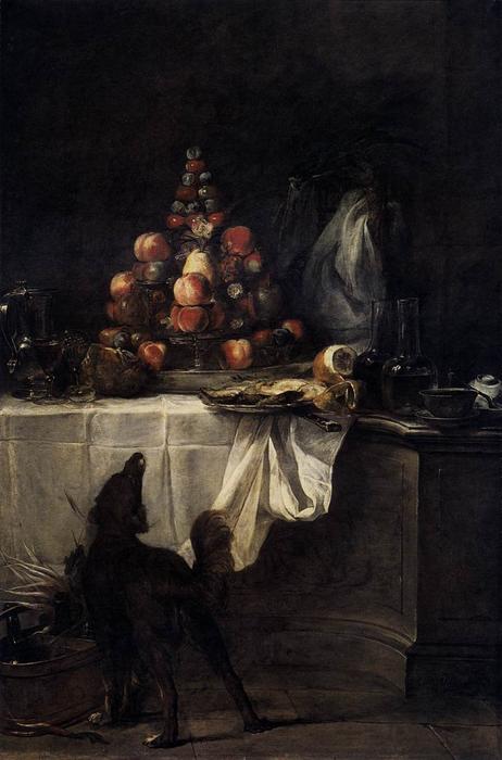 WikiOO.org – 美術百科全書 - 繪畫，作品 Jean-Baptiste Simeon Chardin - 自助餐