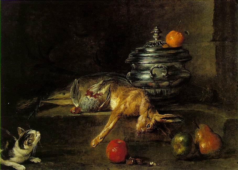 Wikioo.org – L'Enciclopedia delle Belle Arti - Pittura, Opere di Jean-Baptiste Simeon Chardin - The Silver Zuppiera