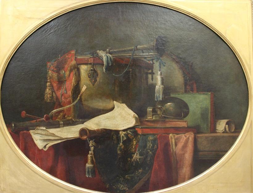 Wikioo.org - Bách khoa toàn thư về mỹ thuật - Vẽ tranh, Tác phẩm nghệ thuật Jean-Baptiste Simeon Chardin - The instruments of military music