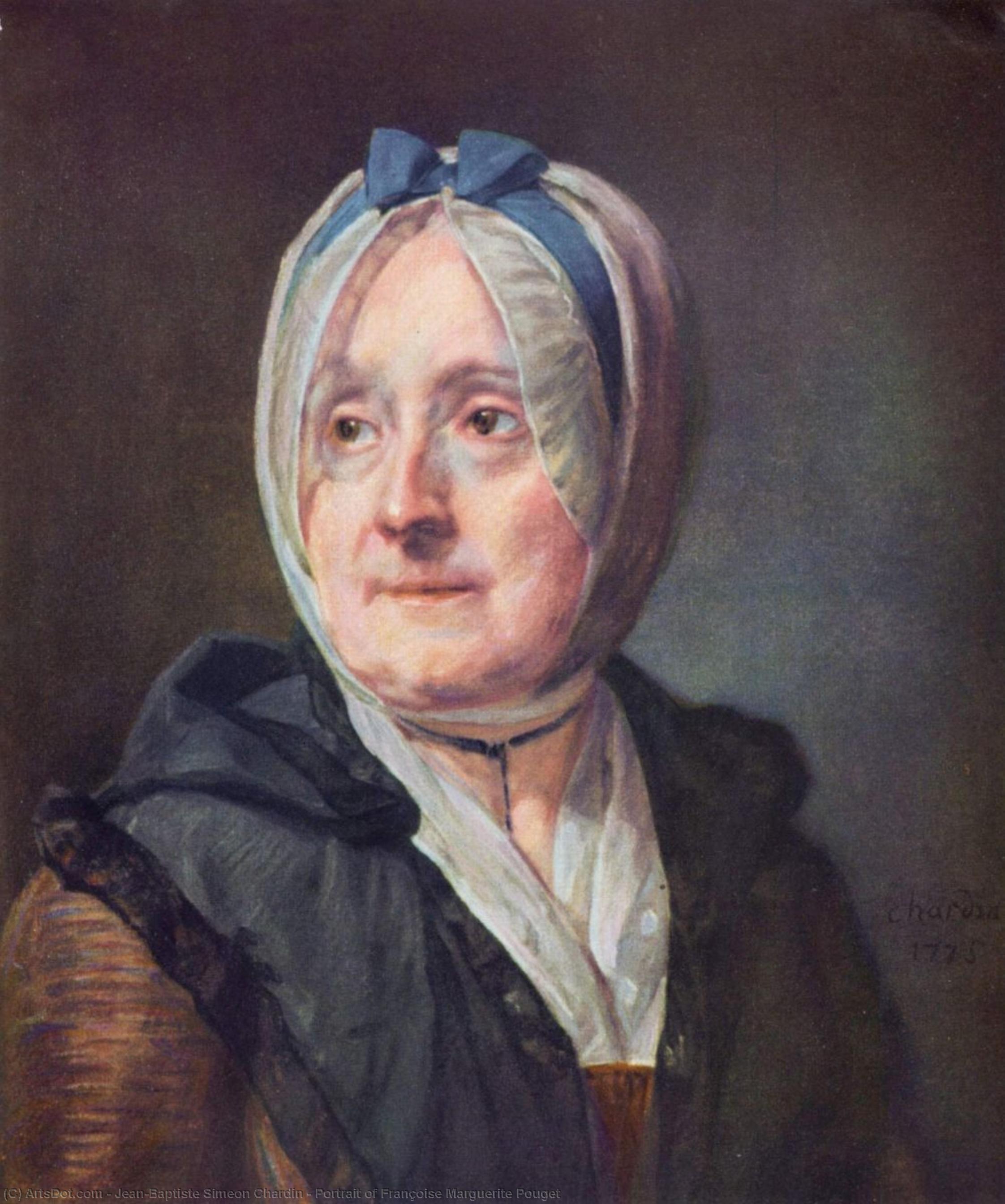 Wikioo.org – L'Enciclopedia delle Belle Arti - Pittura, Opere di Jean-Baptiste Simeon Chardin - Ritratto di Françoise Marguerite Pouget