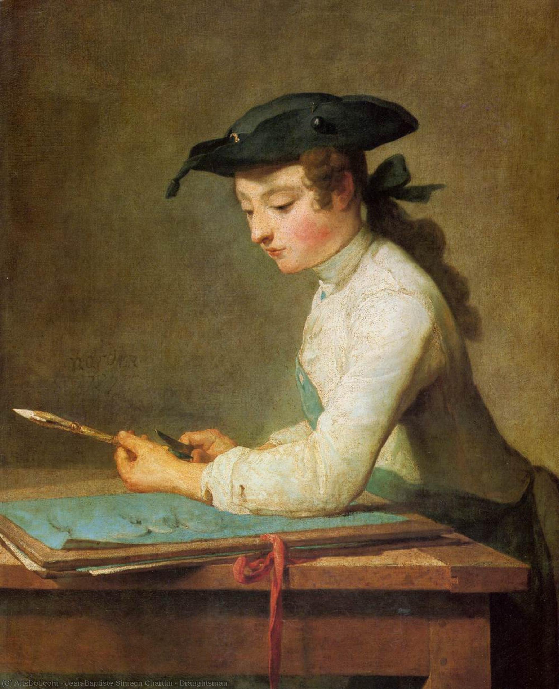 Wikioo.org – La Enciclopedia de las Bellas Artes - Pintura, Obras de arte de Jean-Baptiste Simeon Chardin - Dibujante