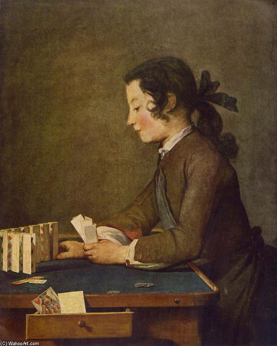 WikiOO.org – 美術百科全書 - 繪畫，作品 Jean-Baptiste Simeon Chardin - 房子 的  牌
