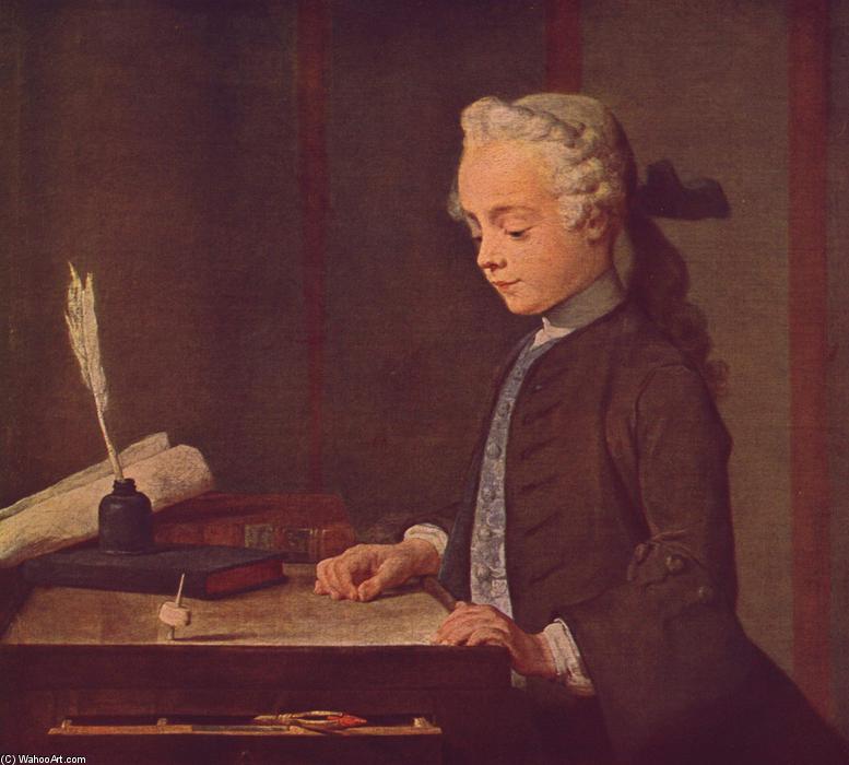 WikiOO.org - Енциклопедія образотворчого мистецтва - Живопис, Картини
 Jean-Baptiste Simeon Chardin - Boy with a Top
