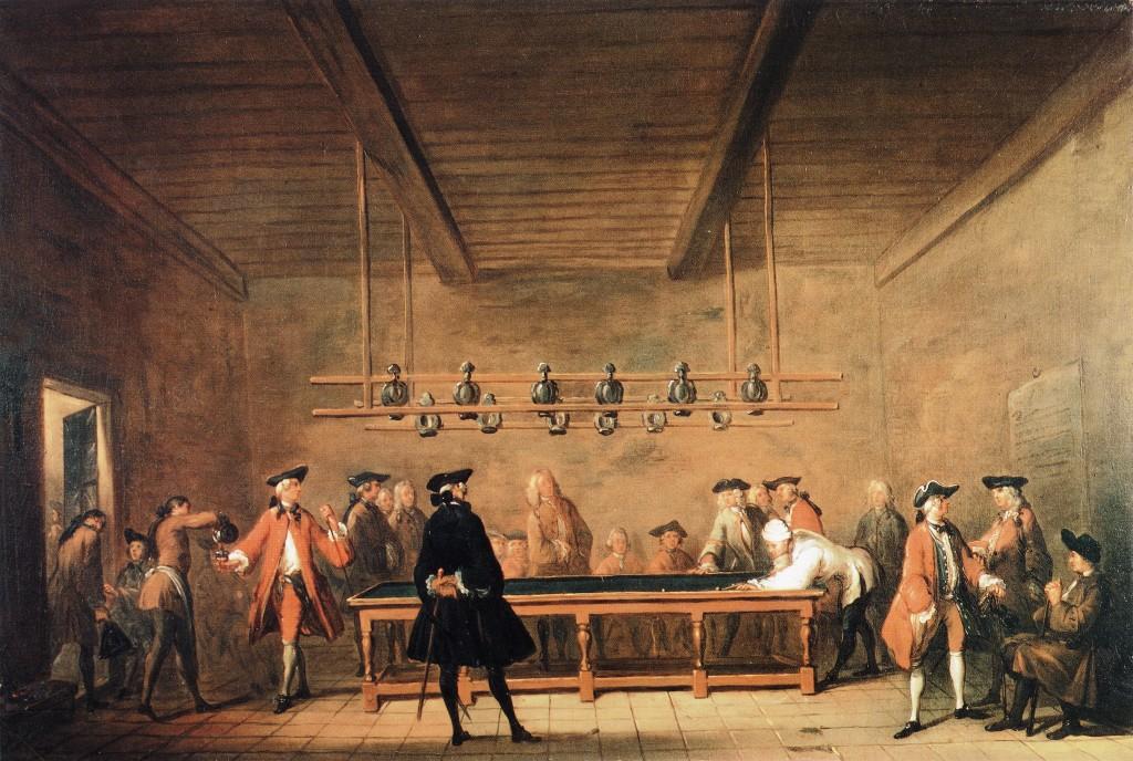 WikiOO.org - Encyclopedia of Fine Arts - Lukisan, Artwork Jean-Baptiste Simeon Chardin - A Game of Billiards