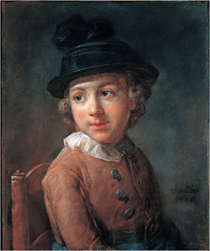 Wikioo.org - The Encyclopedia of Fine Arts - Painting, Artwork by Jean-Baptiste Simeon Chardin - Portrait of a child
