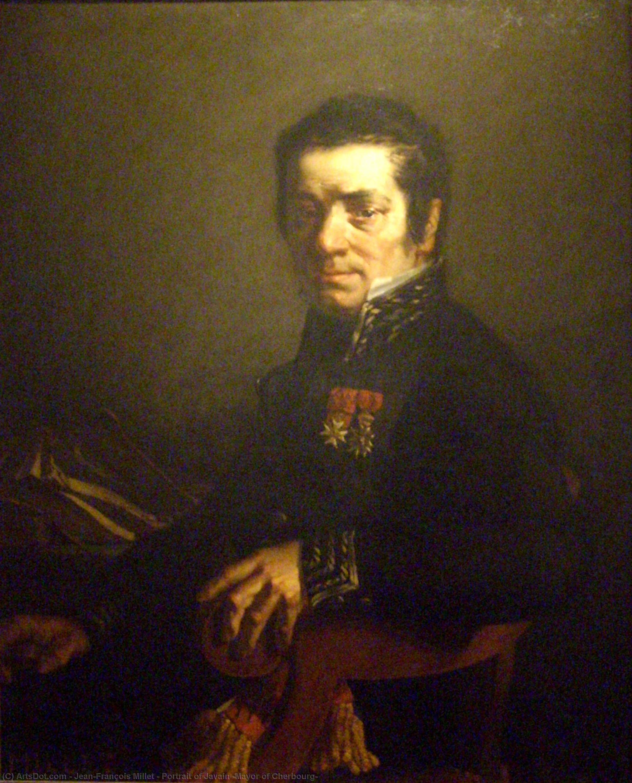 Wikioo.org – L'Enciclopedia delle Belle Arti - Pittura, Opere di Jean-François Millet - ritratto di javain ( sindaco di cherbourg )