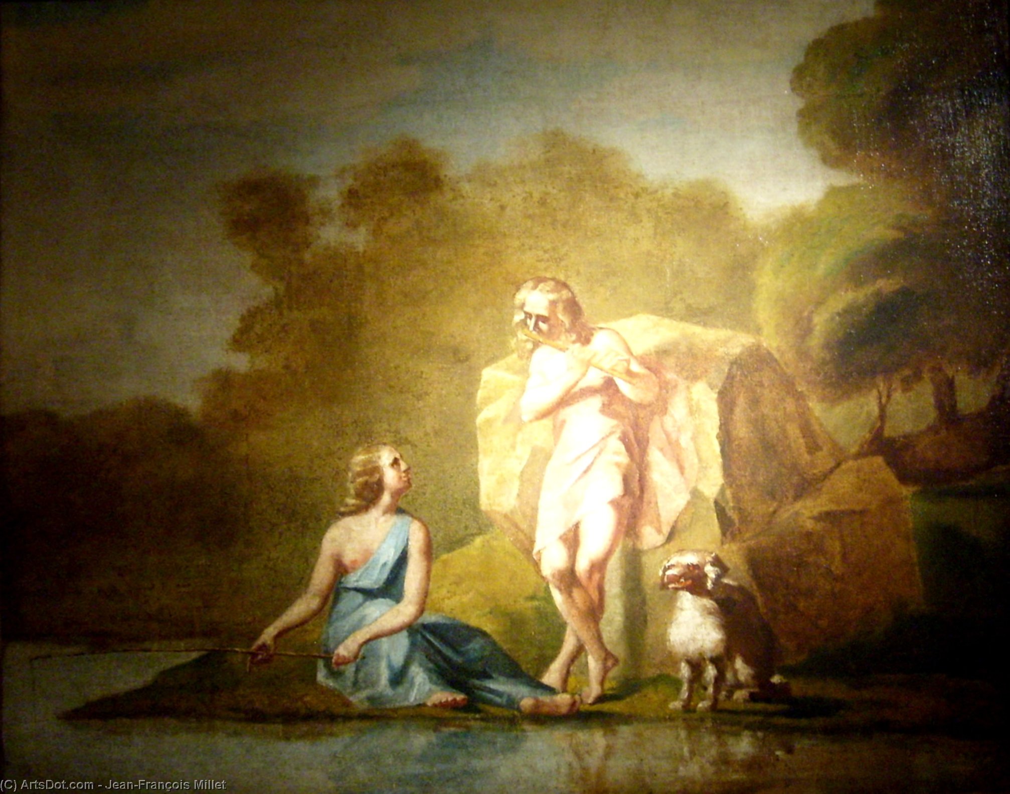 Wikioo.org – L'Encyclopédie des Beaux Arts - Peinture, Oeuvre de Jean-François Millet - Bergers d Arcadie