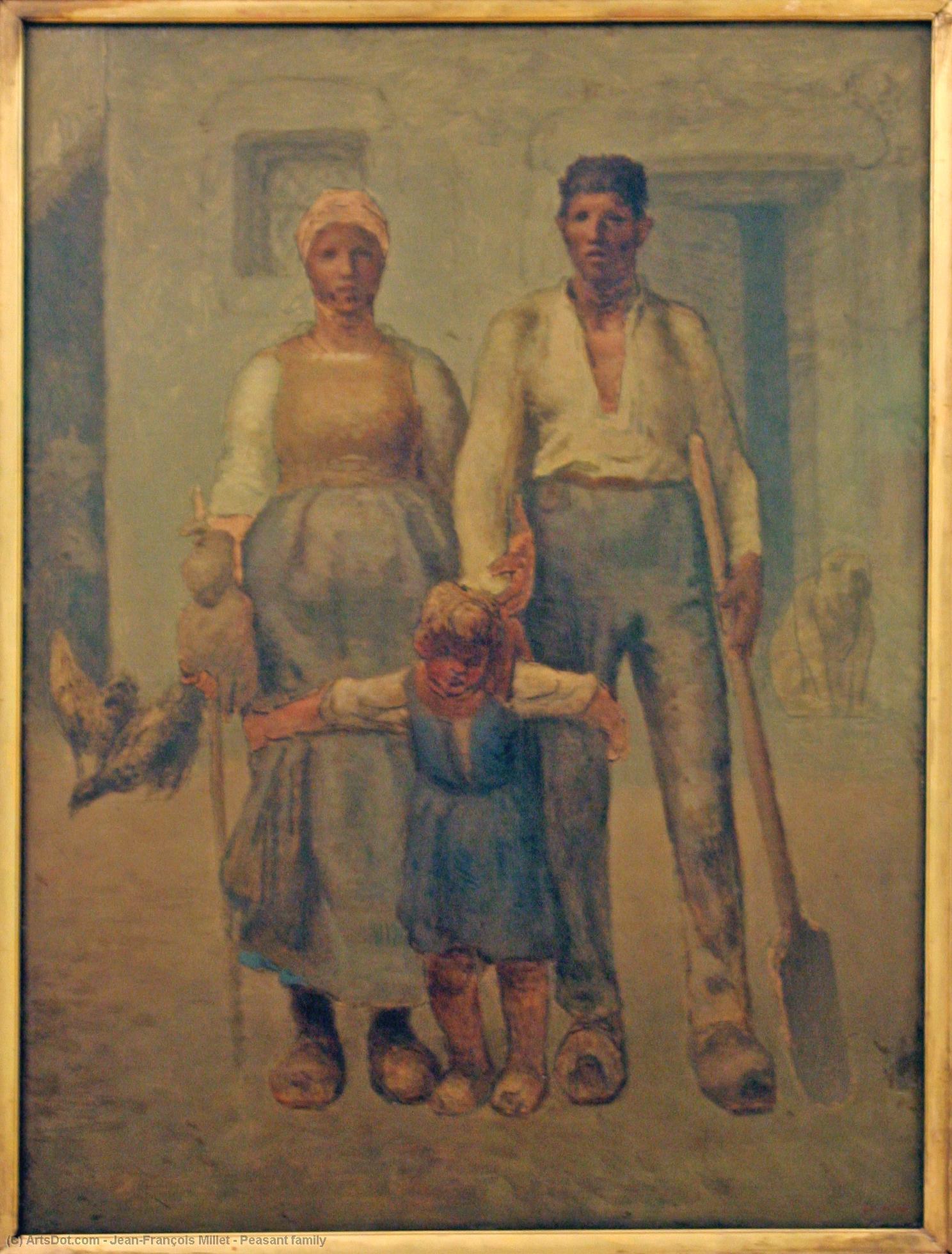 WikiOO.org - Encyclopedia of Fine Arts - Maalaus, taideteos Jean-François Millet - Peasant family