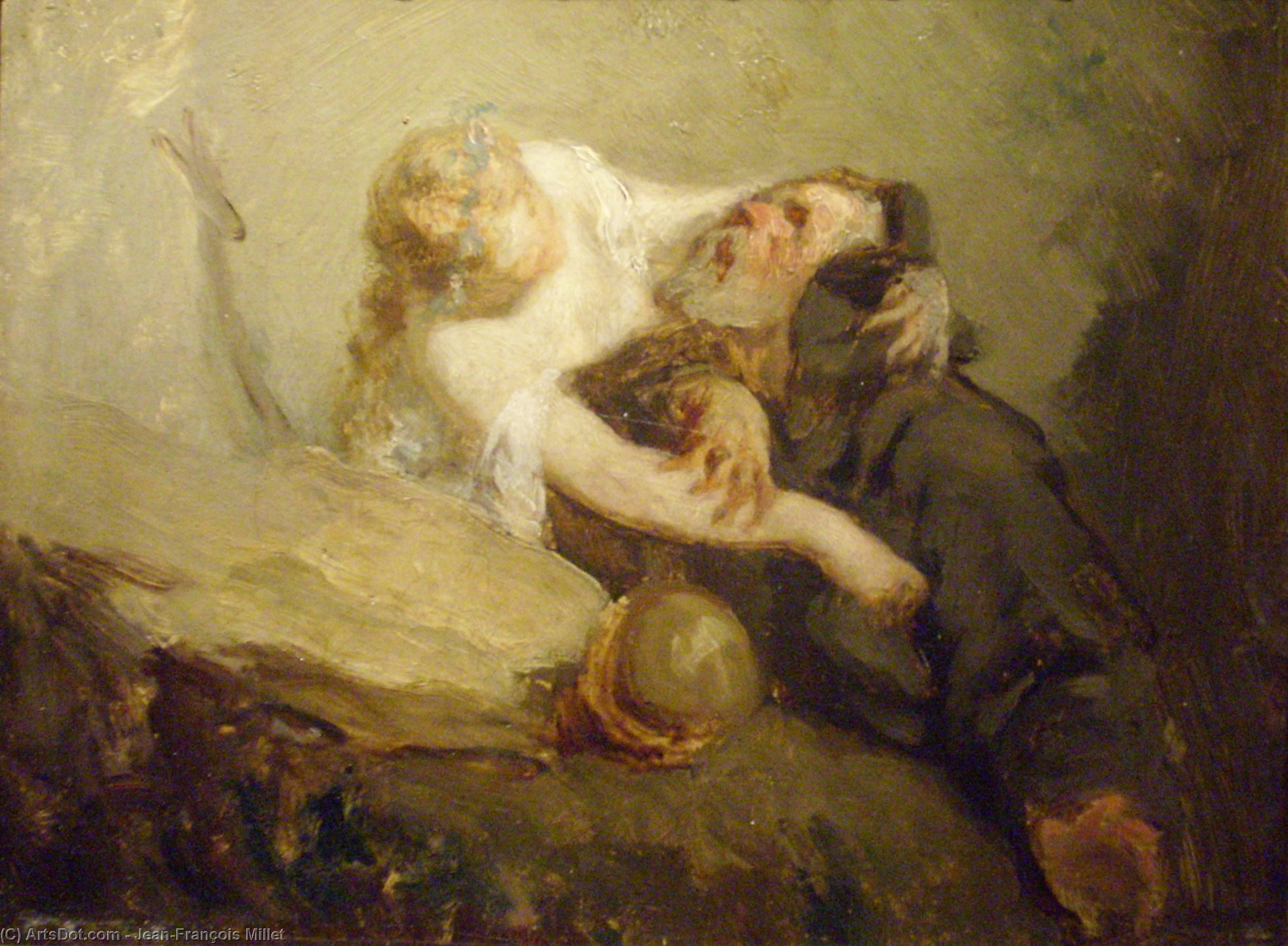 Wikioo.org - The Encyclopedia of Fine Arts - Painting, Artwork by Jean-François Millet - The Temptation of St. Anthony