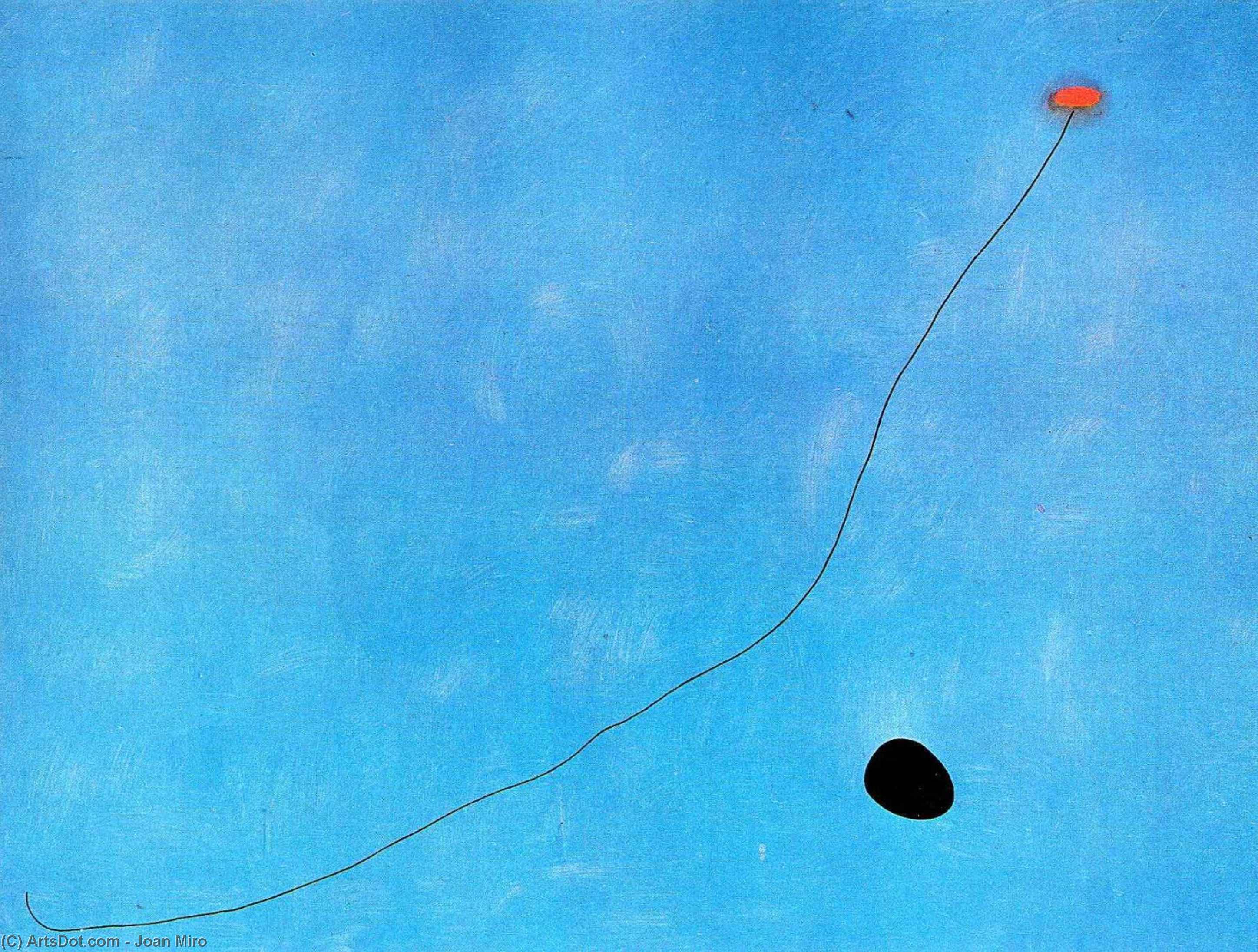 Wikoo.org - موسوعة الفنون الجميلة - اللوحة، العمل الفني Joan Miro - Blue III