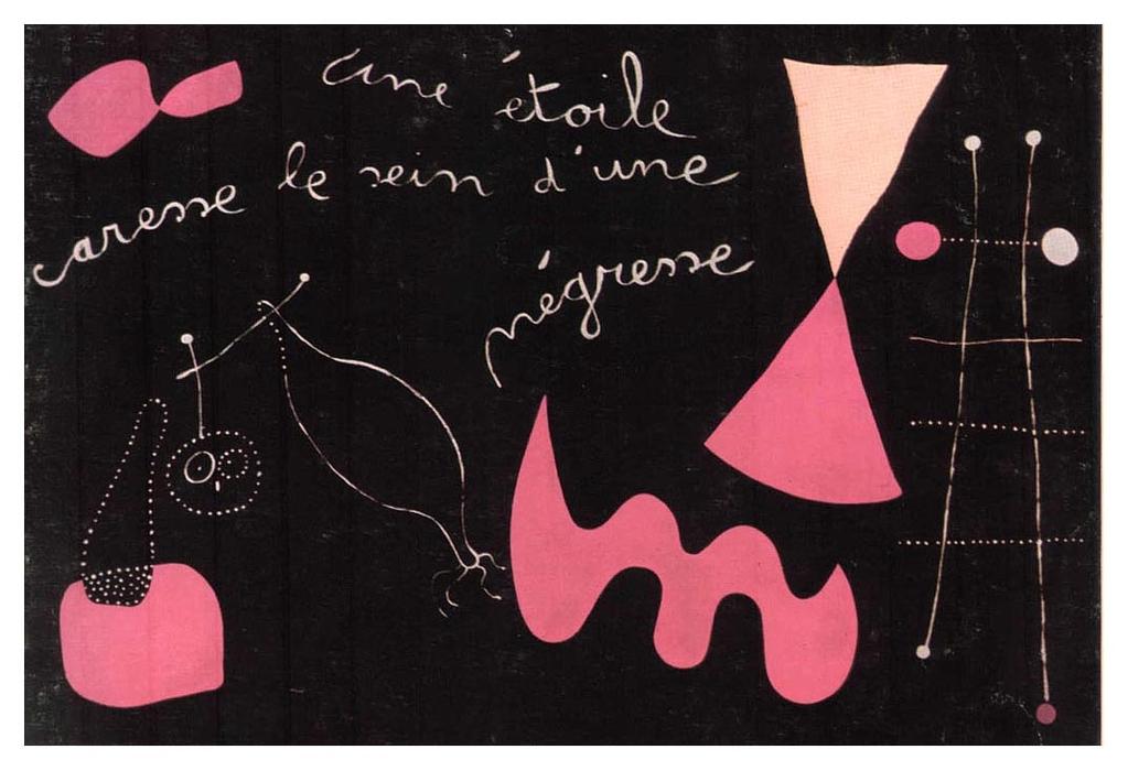 WikiOO.org – 美術百科全書 - 繪畫，作品 Joan Miro - 阿星抚黑人女人的乳房