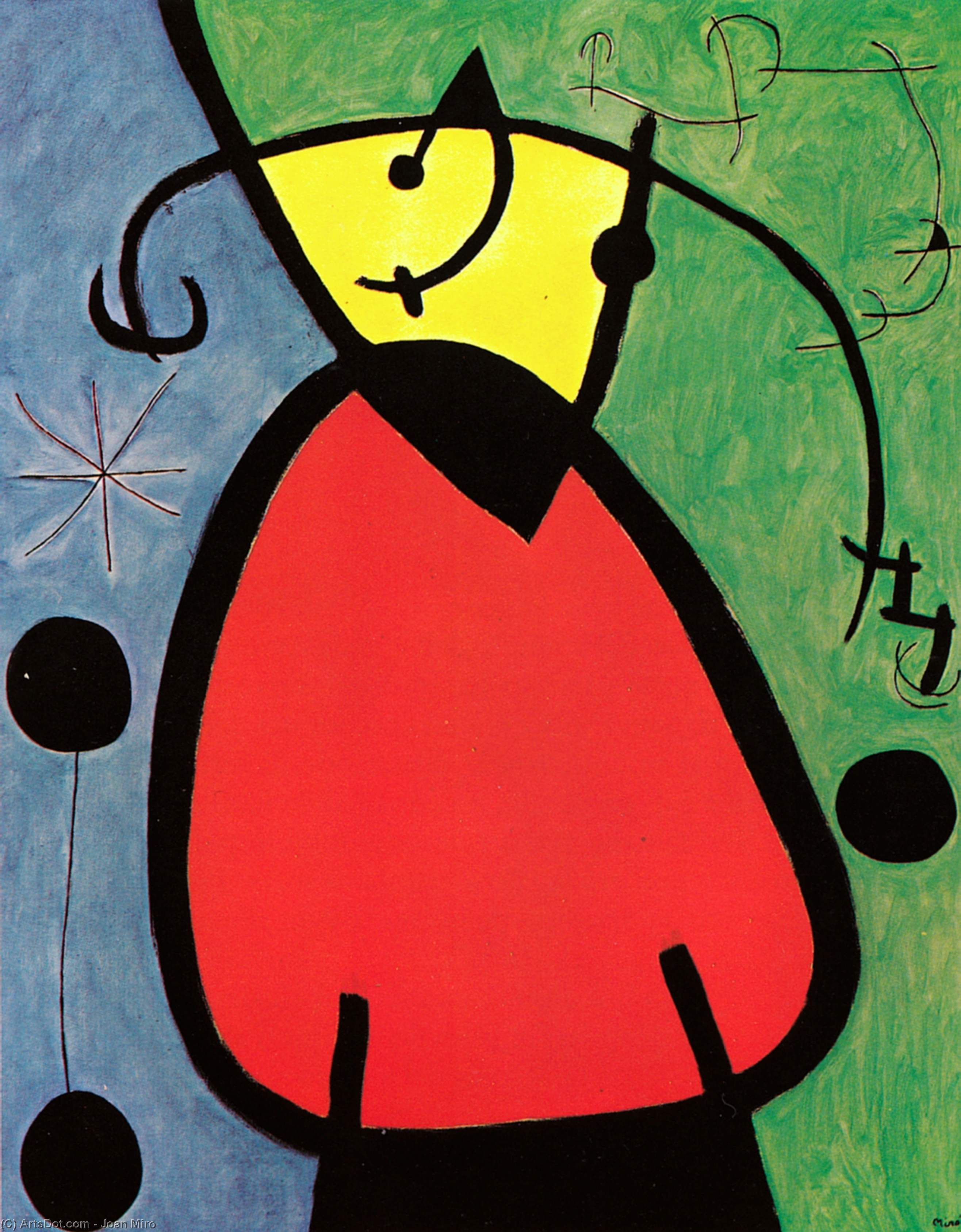 Wikoo.org - موسوعة الفنون الجميلة - اللوحة، العمل الفني Joan Miro - The Birth of Day