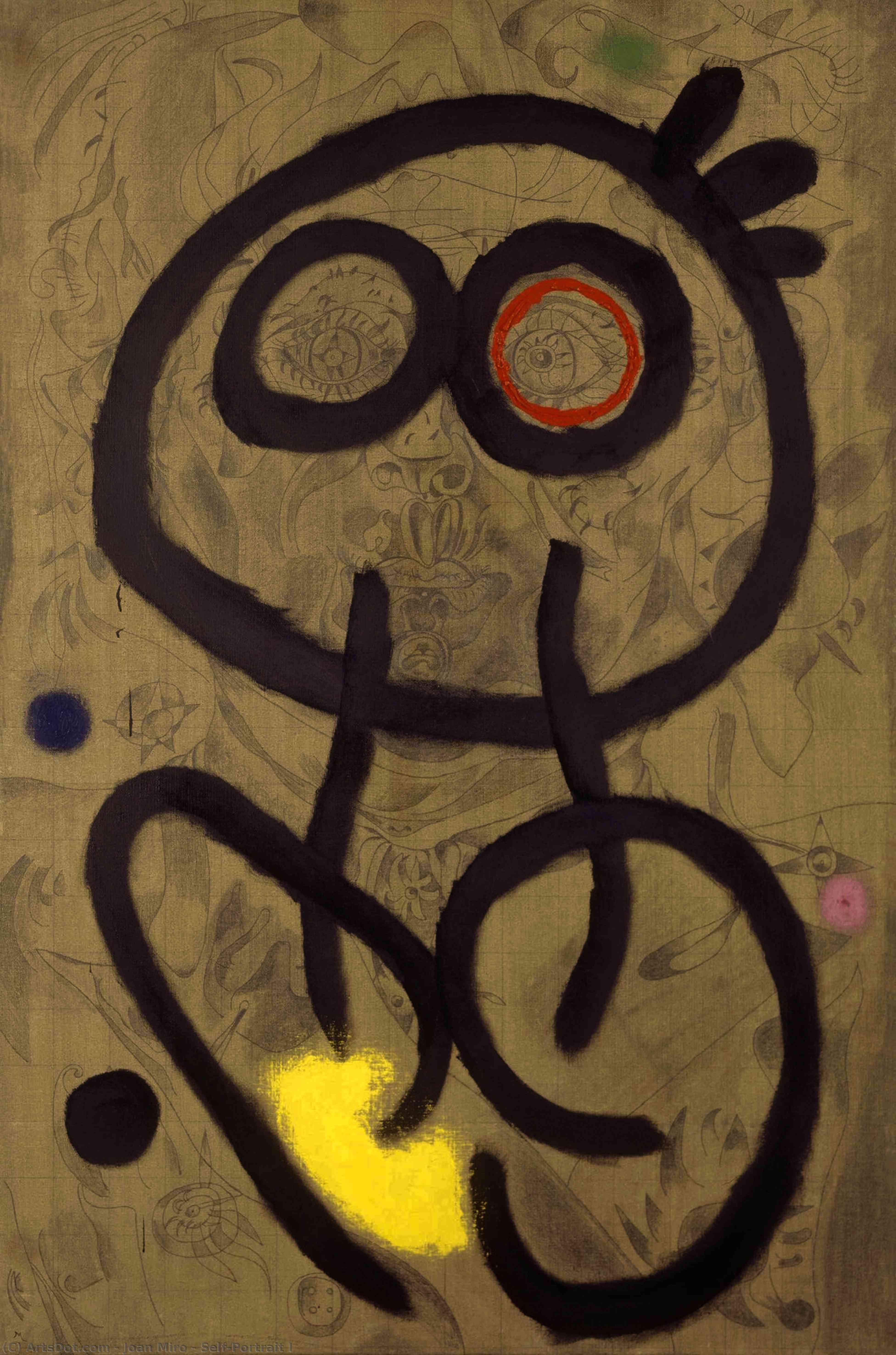 Wikioo.org - สารานุกรมวิจิตรศิลป์ - จิตรกรรม Joan Miro - Self-Portrait I